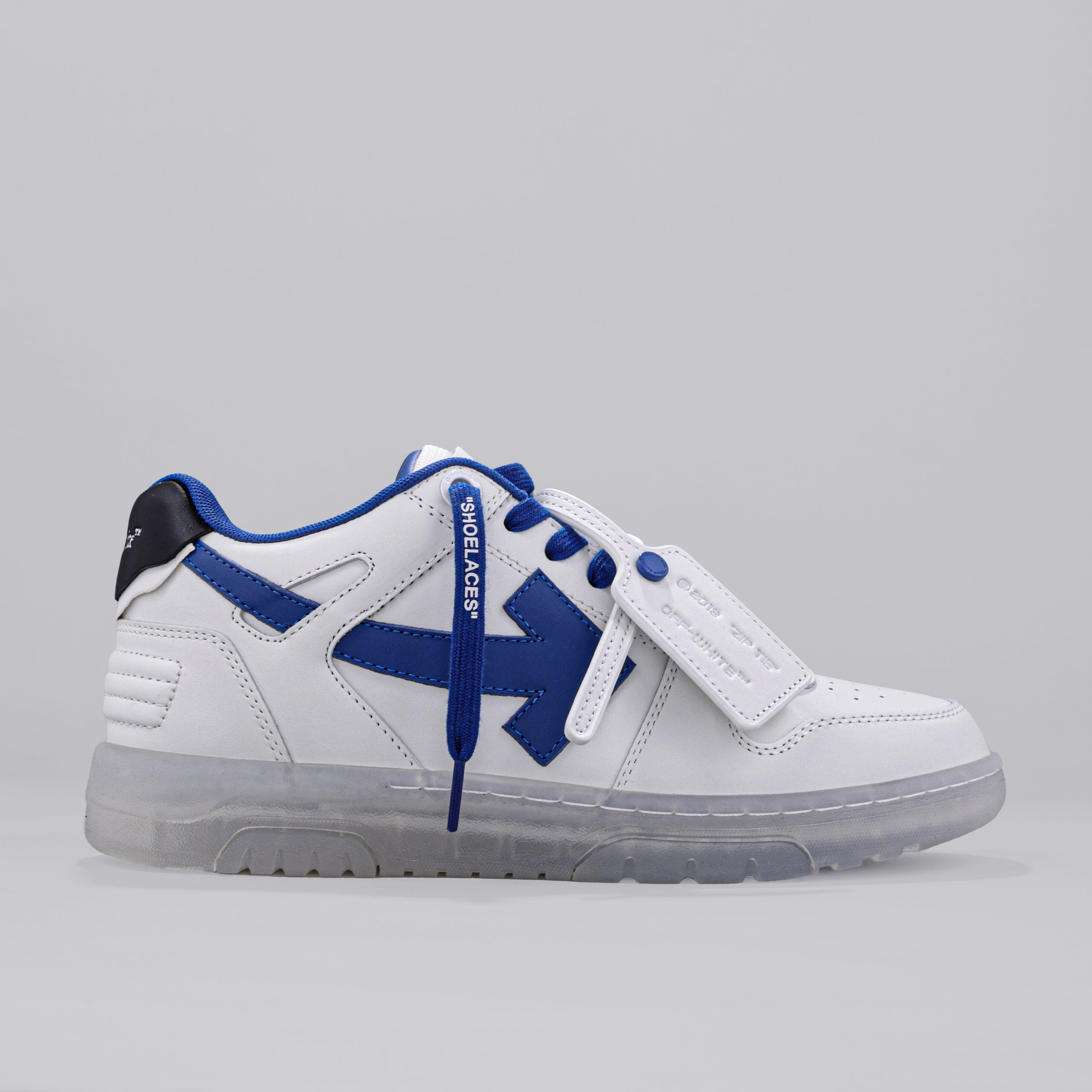 Sneakers Blancos con Azul Off-White "Ooo" Transparent Sole