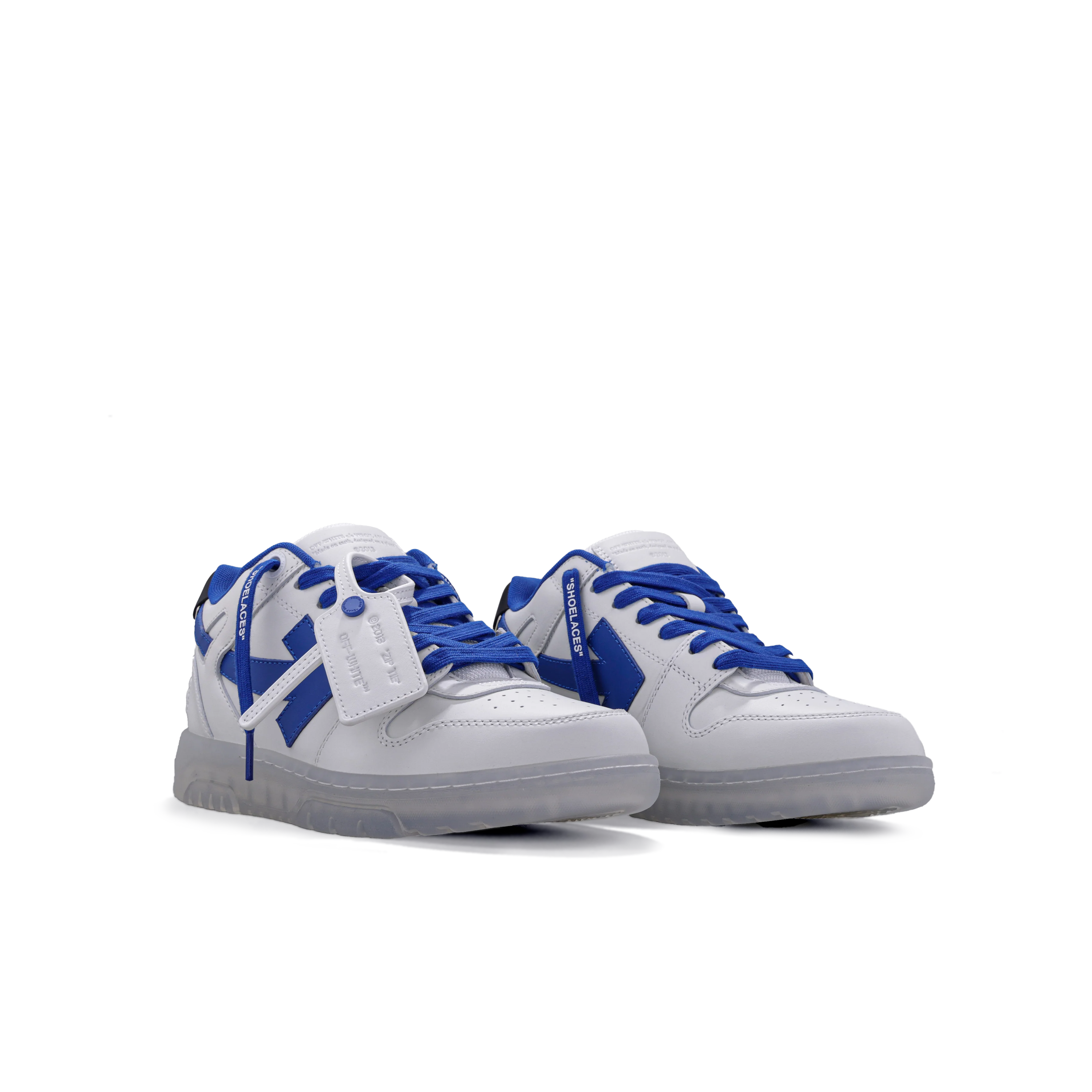 Sneakers Blancos con Azul Off-White "Ooo" Transparent Sole