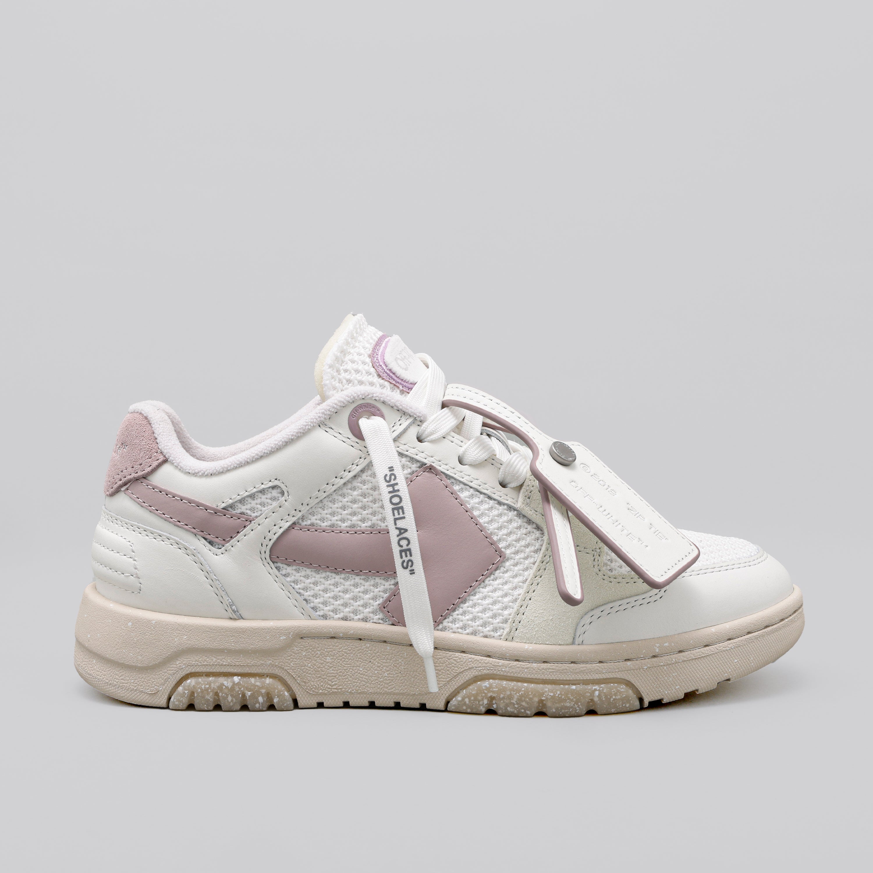 Sneakers Blancos Off-White Lila "OOO"