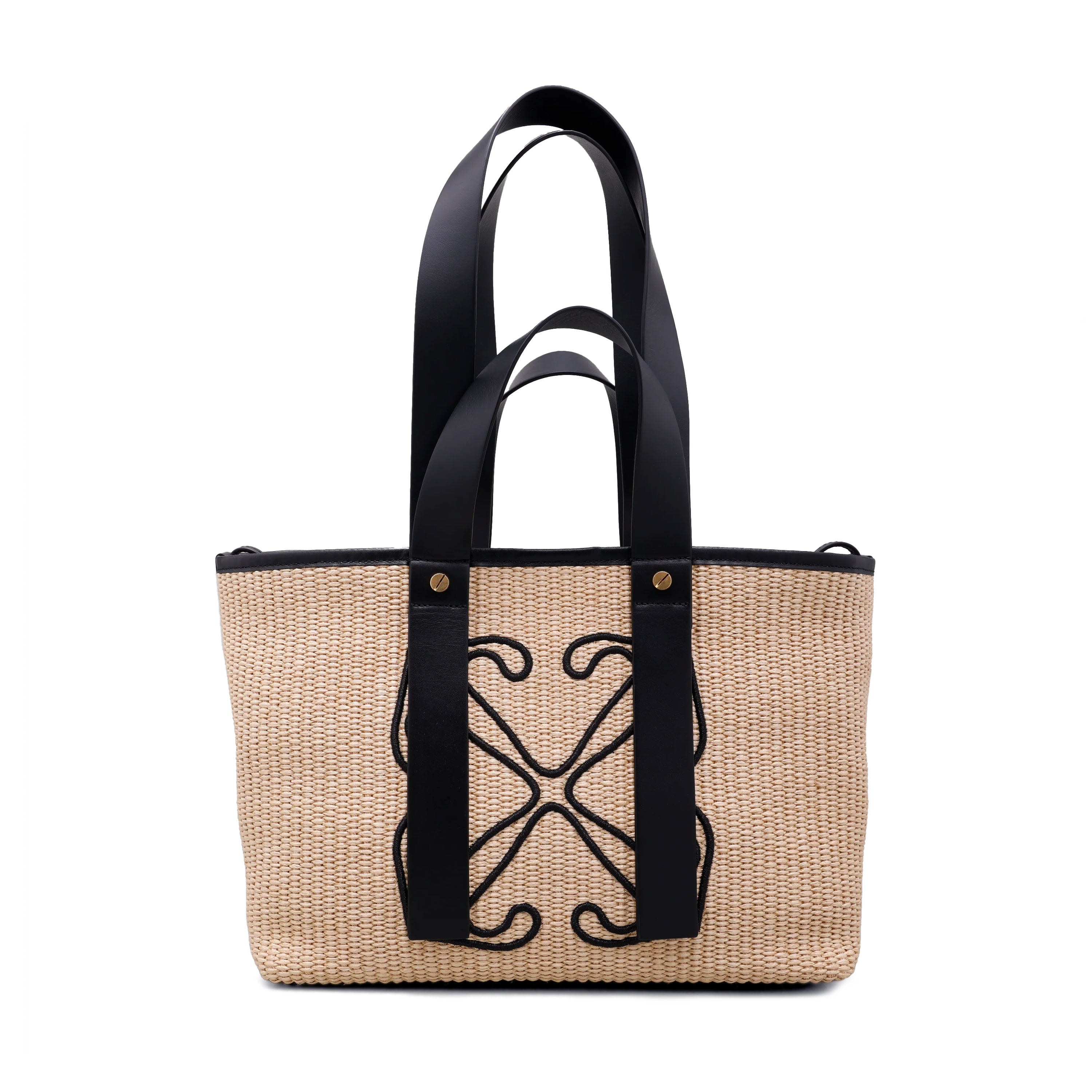 Cartera Beige Off-White Rafia