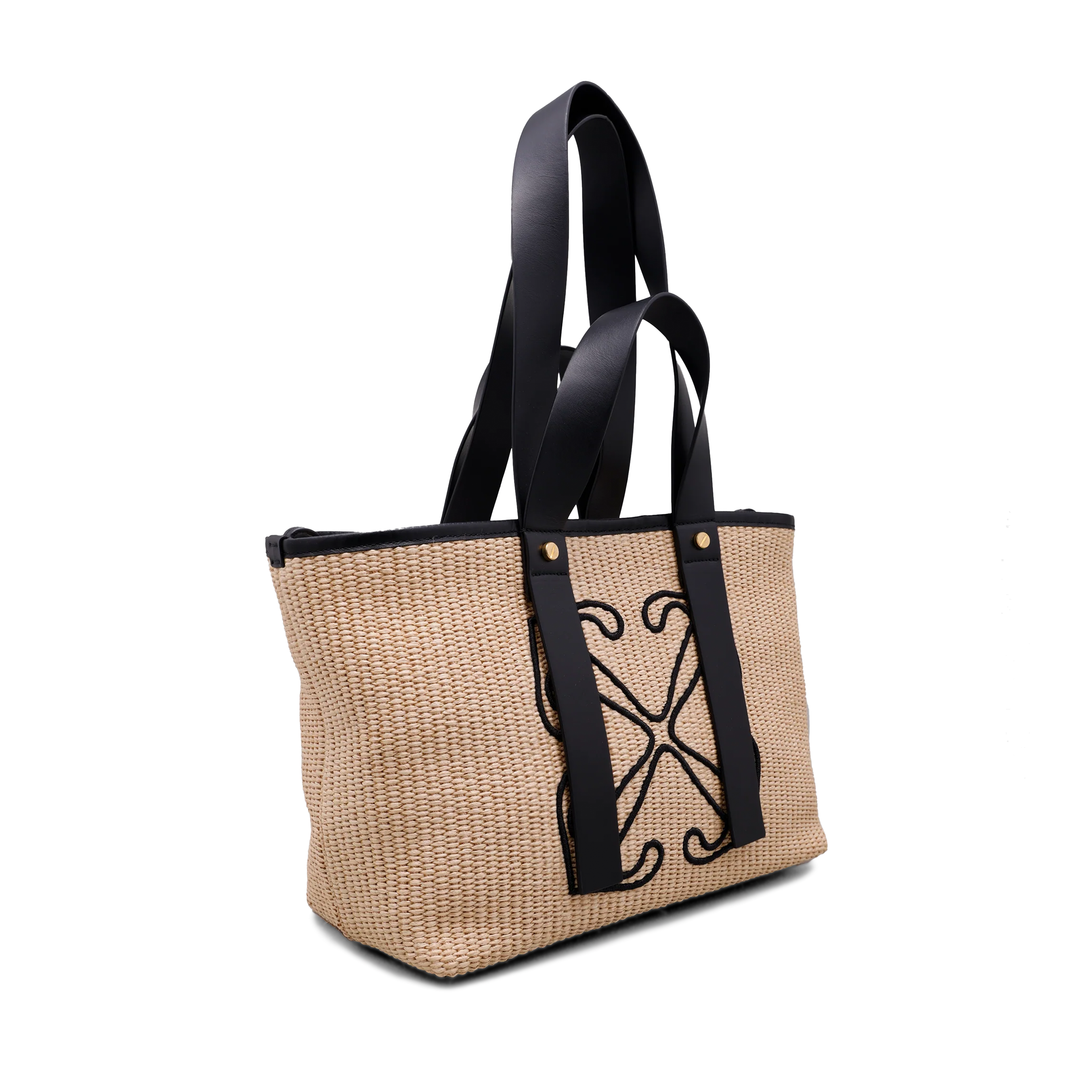 Cartera Beige Off-White Rafia