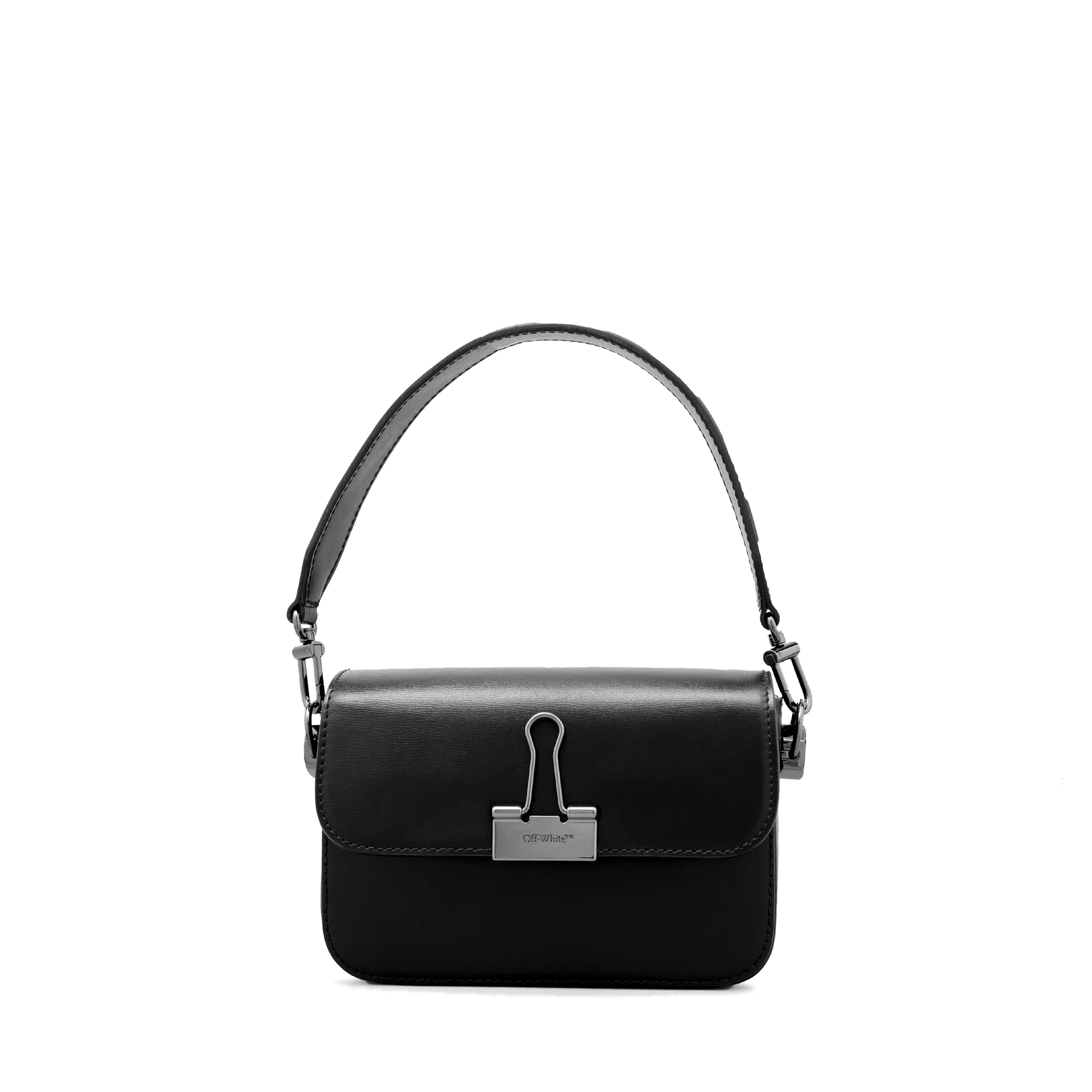 Cartera Negra Off-White Plain Binder Clip
