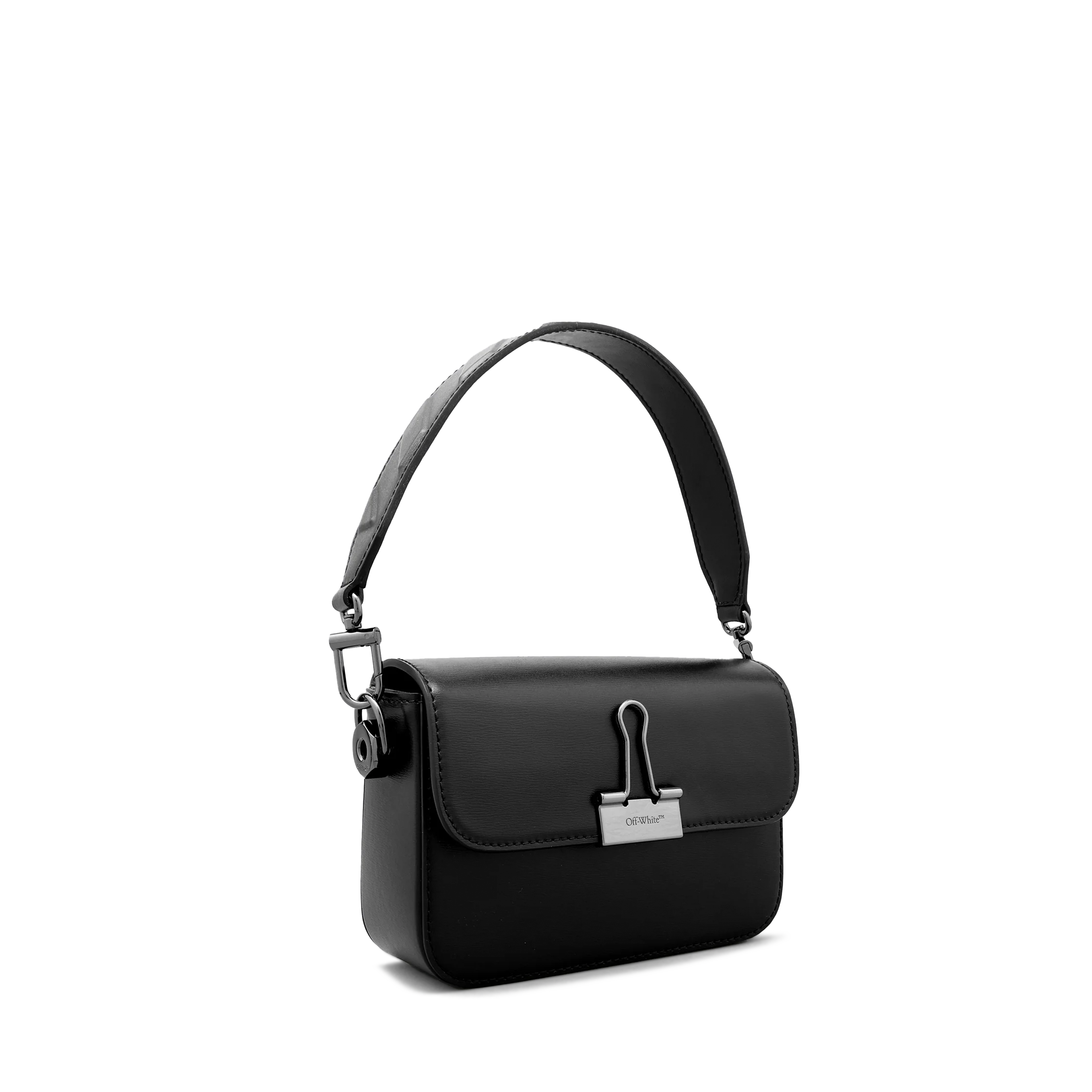 Cartera Negra Off-White Plain Binder Clip