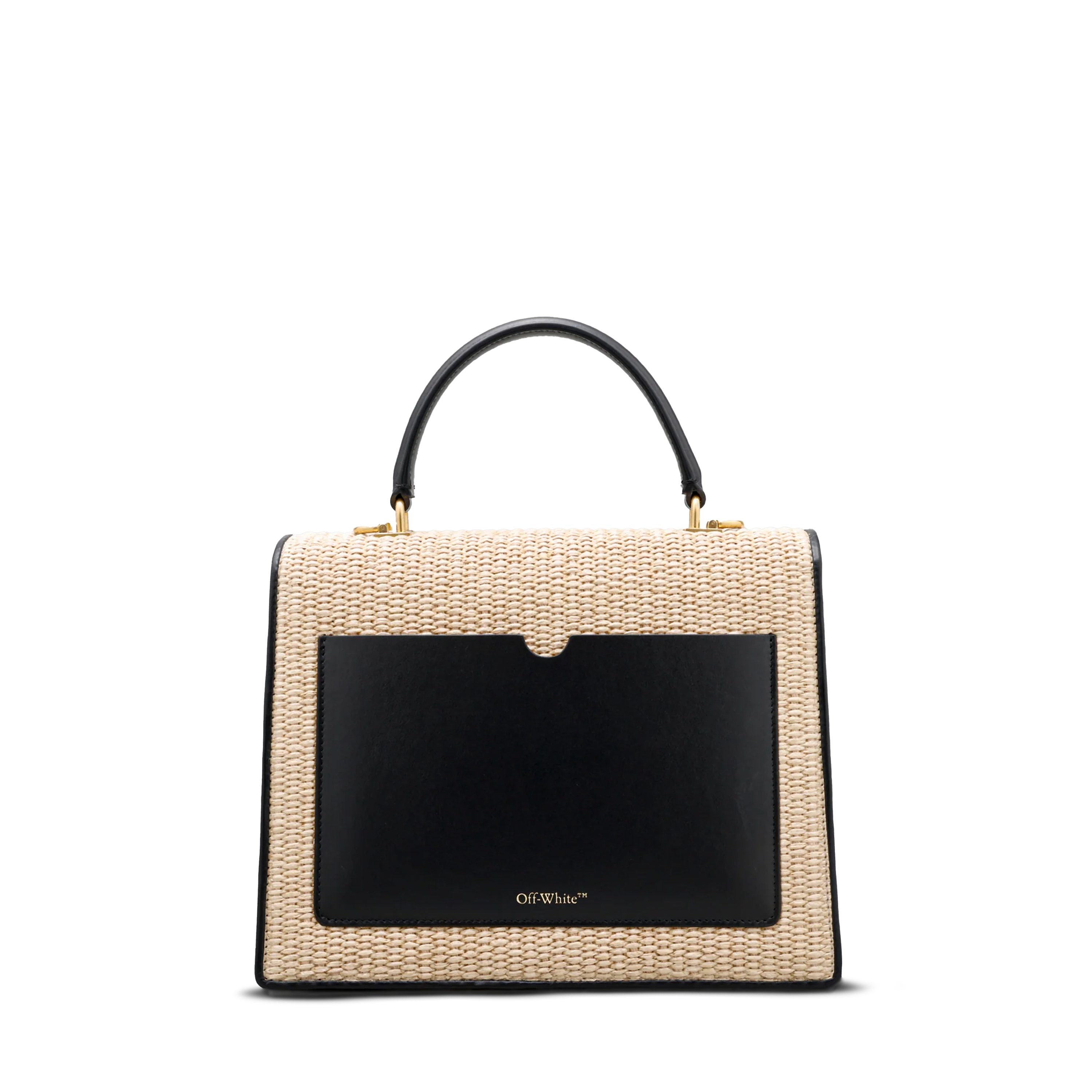 Cartera Beige Off-White Jitney 1.4 Top Handle Rafia