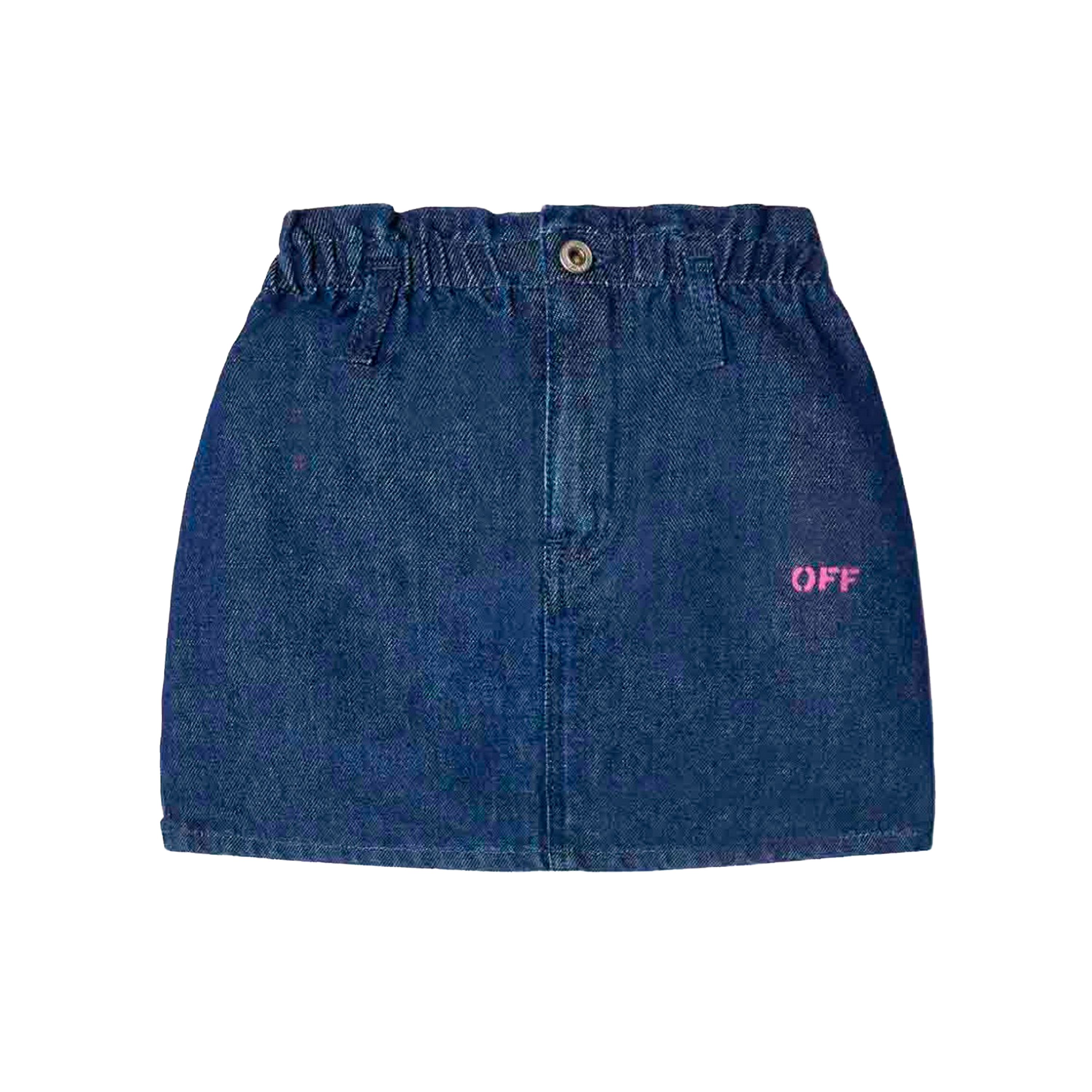 Falda Denim Off-White Kids Off Stamp Plain