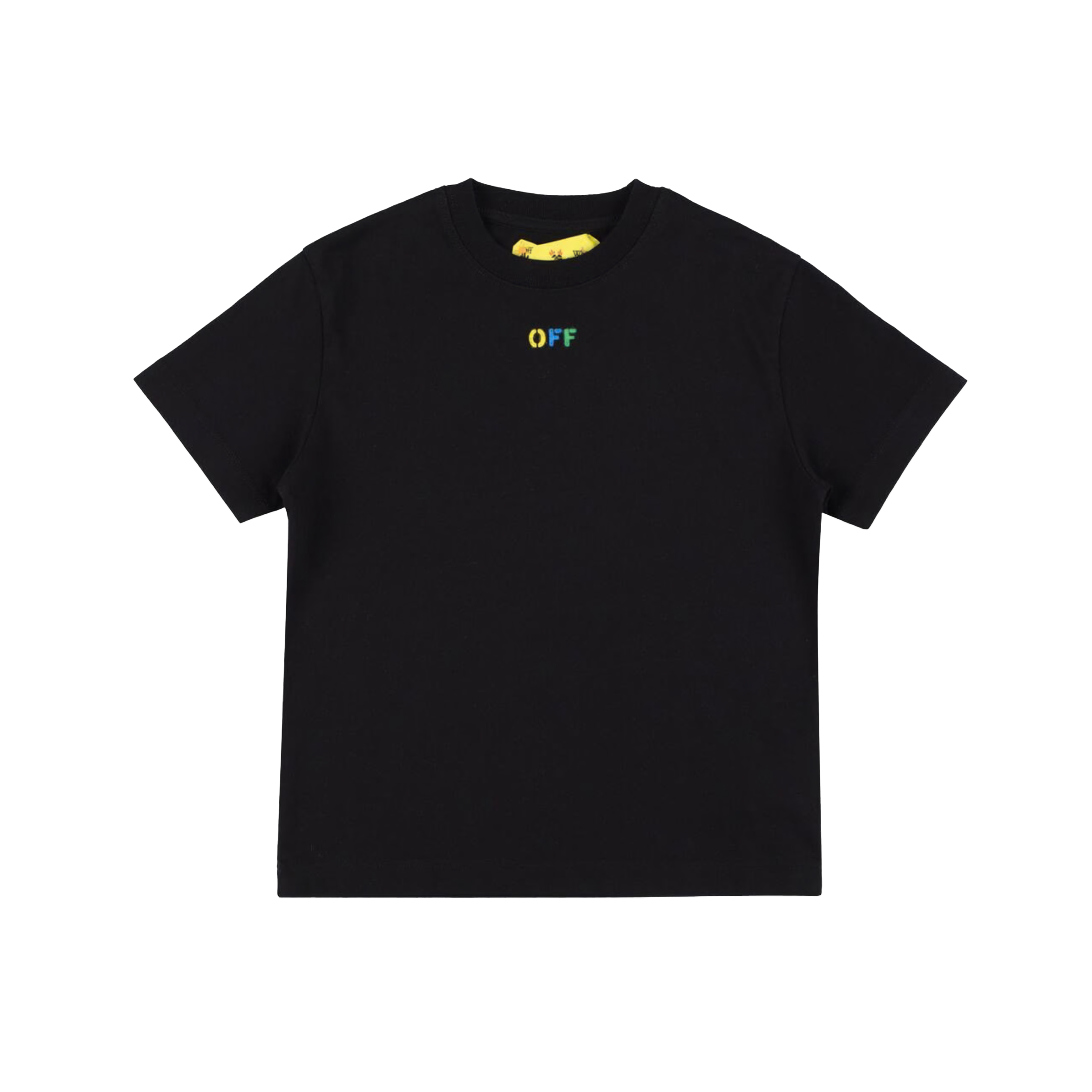 Camiseta Negra Off-White Kids Arrow Rainbow