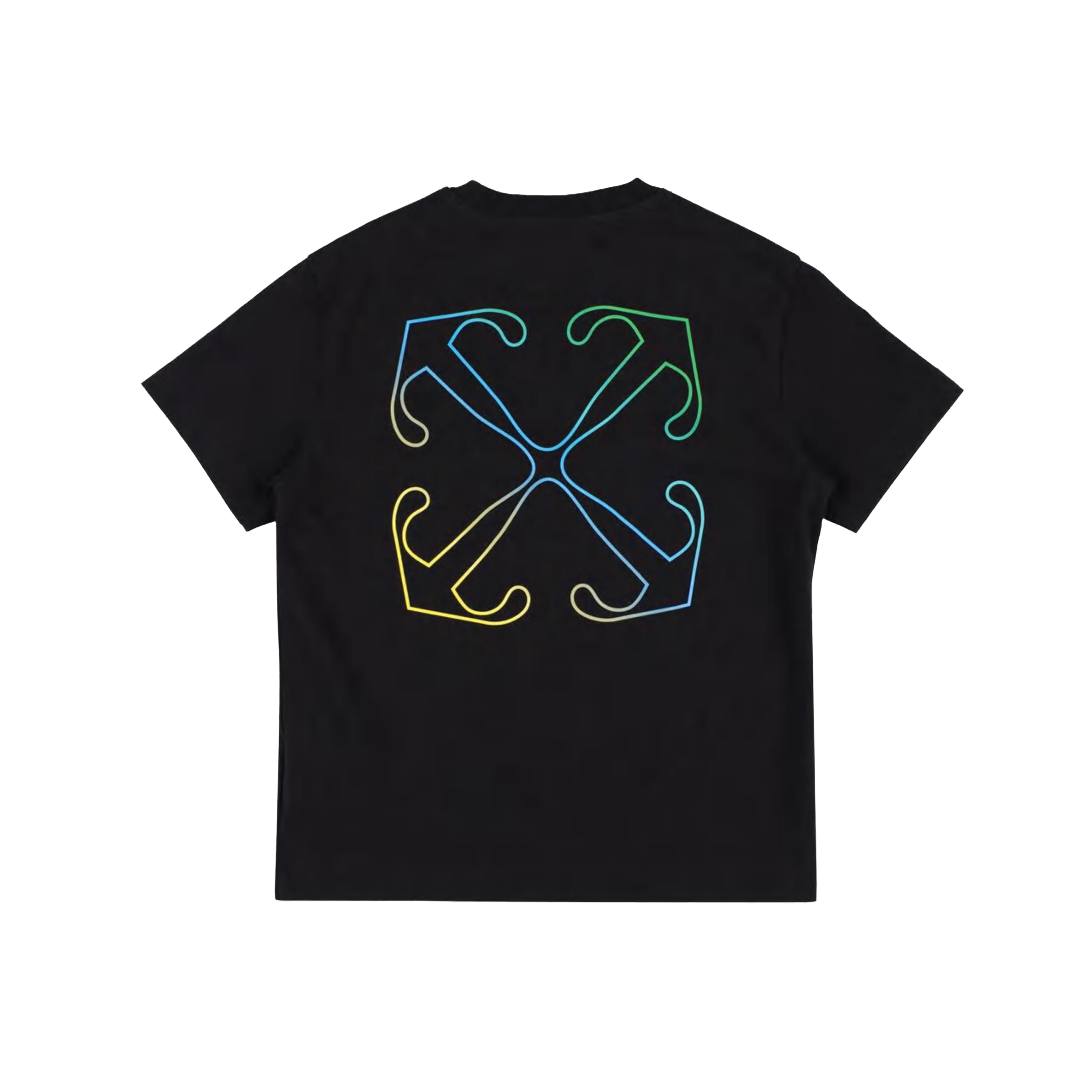 Camiseta Negra Off-White Kids Arrow Rainbow