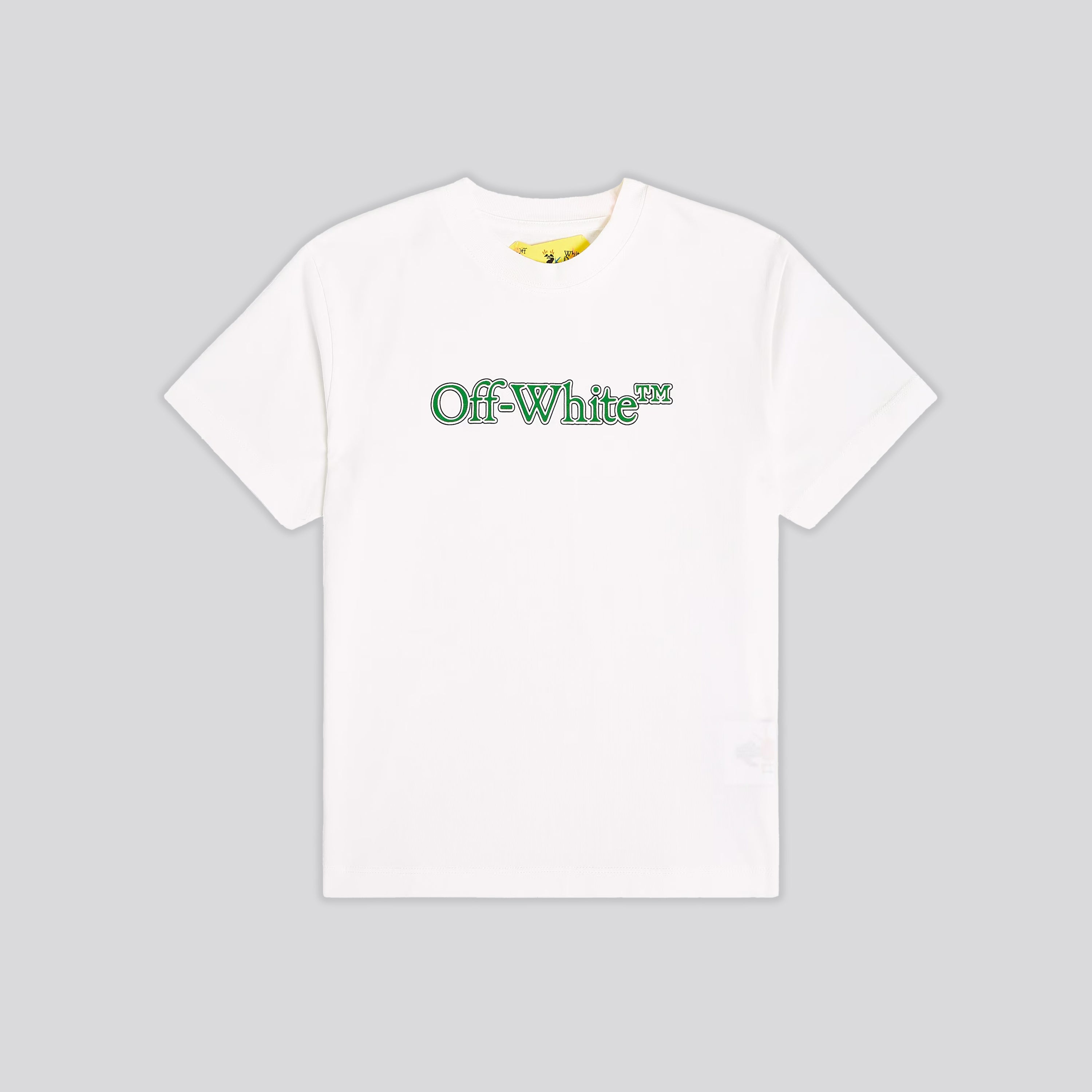 Camiseta Blanca Off-White Kids Green Big Bookish