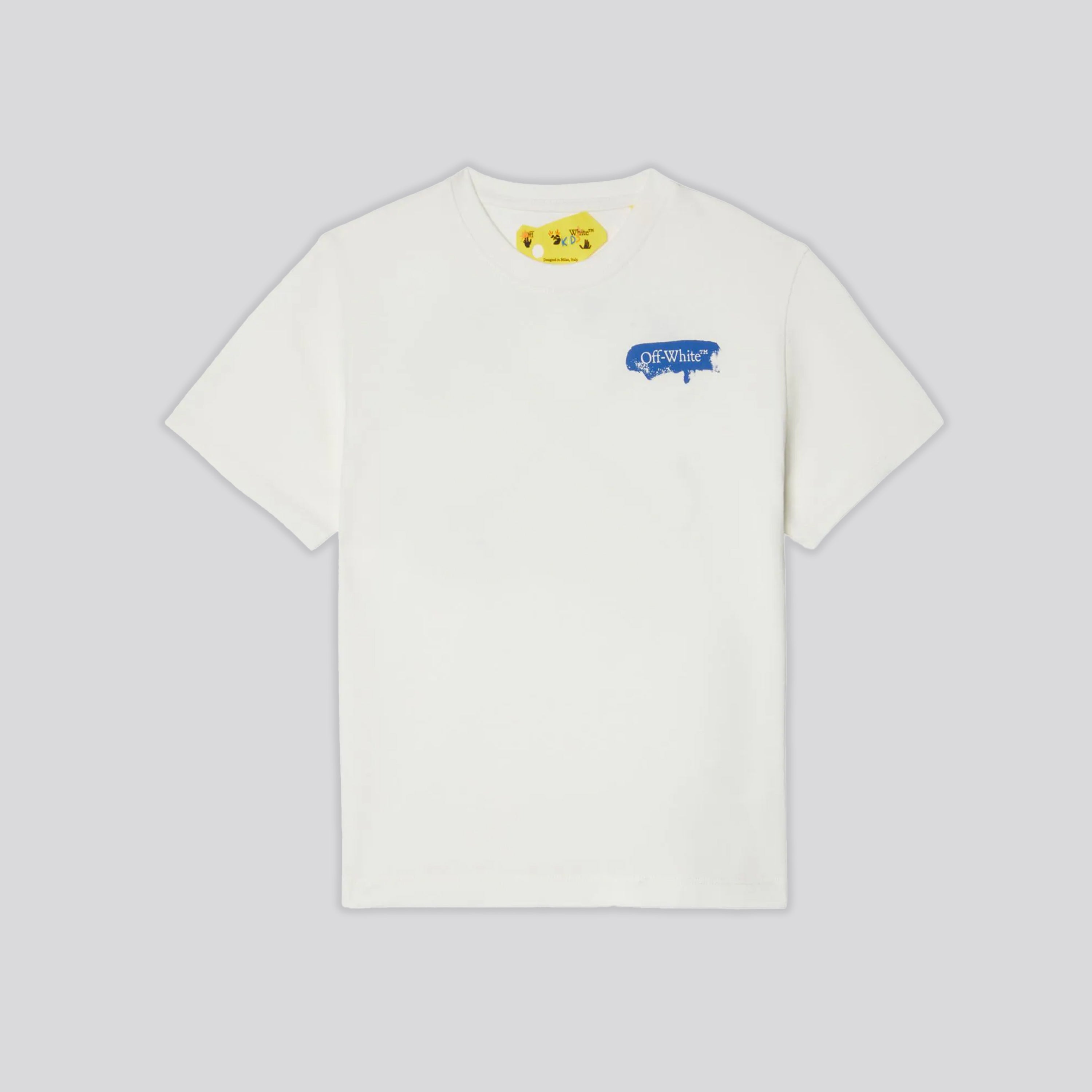 Camiseta Blanca Off-White Kids Paint Graphic