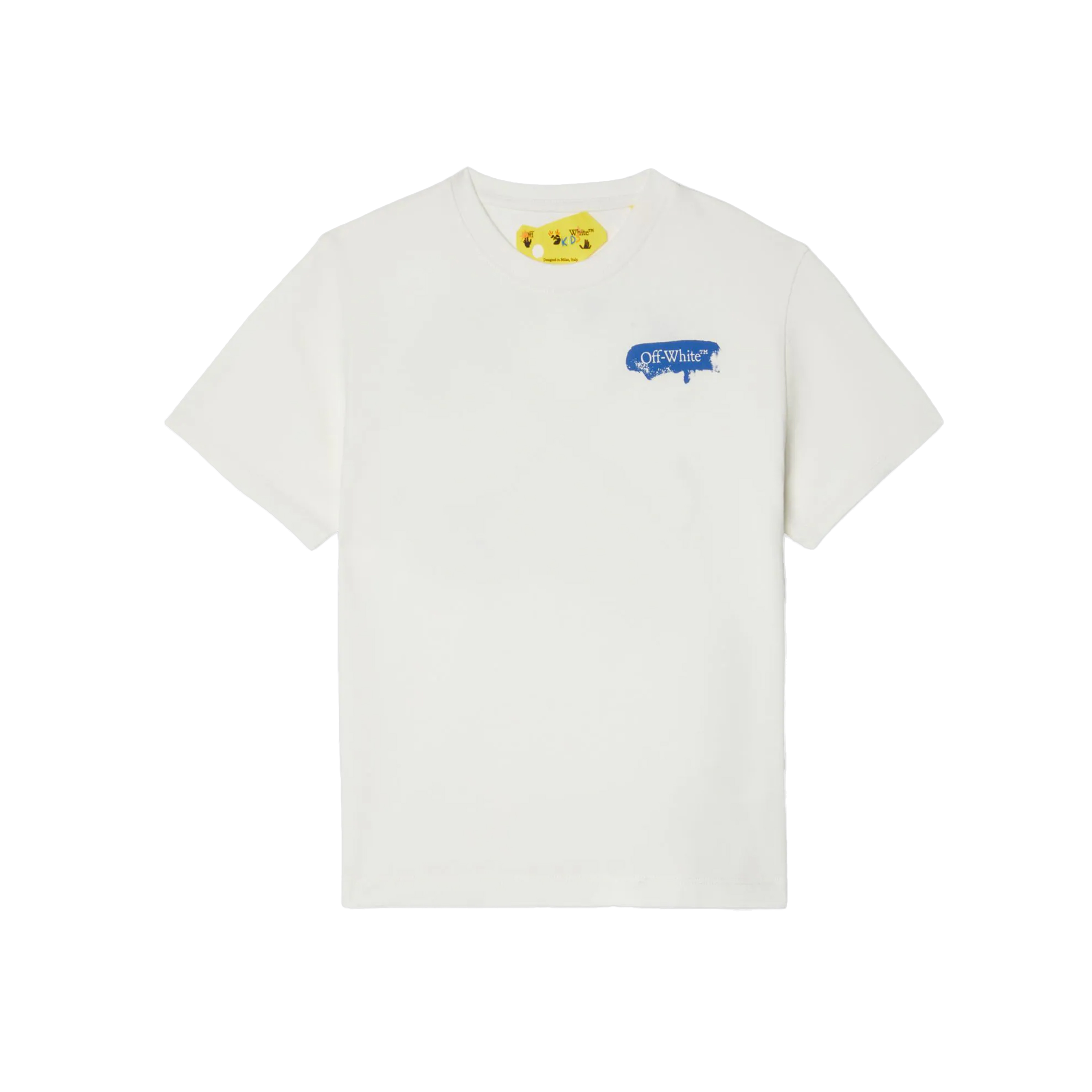 Camiseta Blanca Off-White Kids Paint Graphic