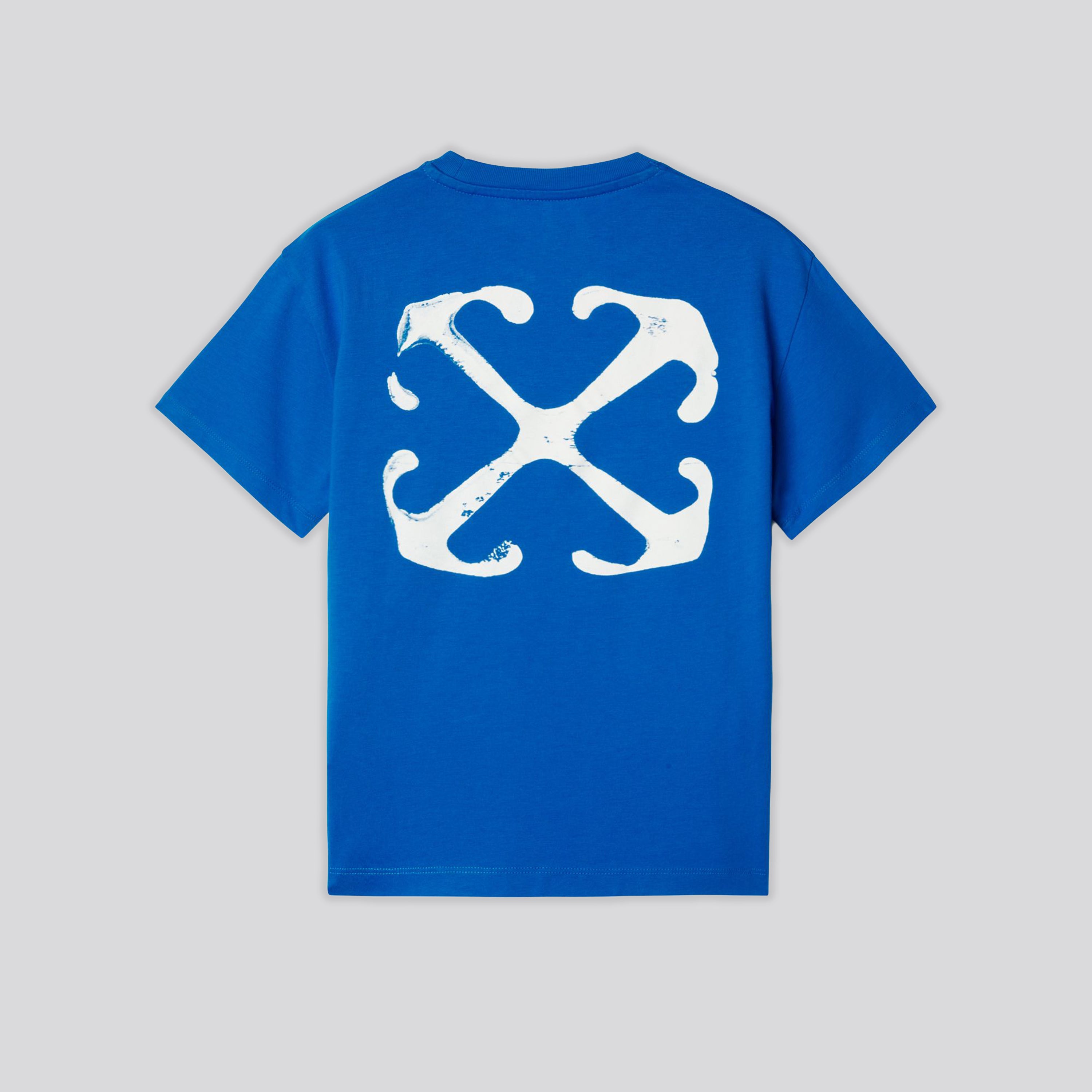 Camiseta Azul Off-White Kids Paint Graphic