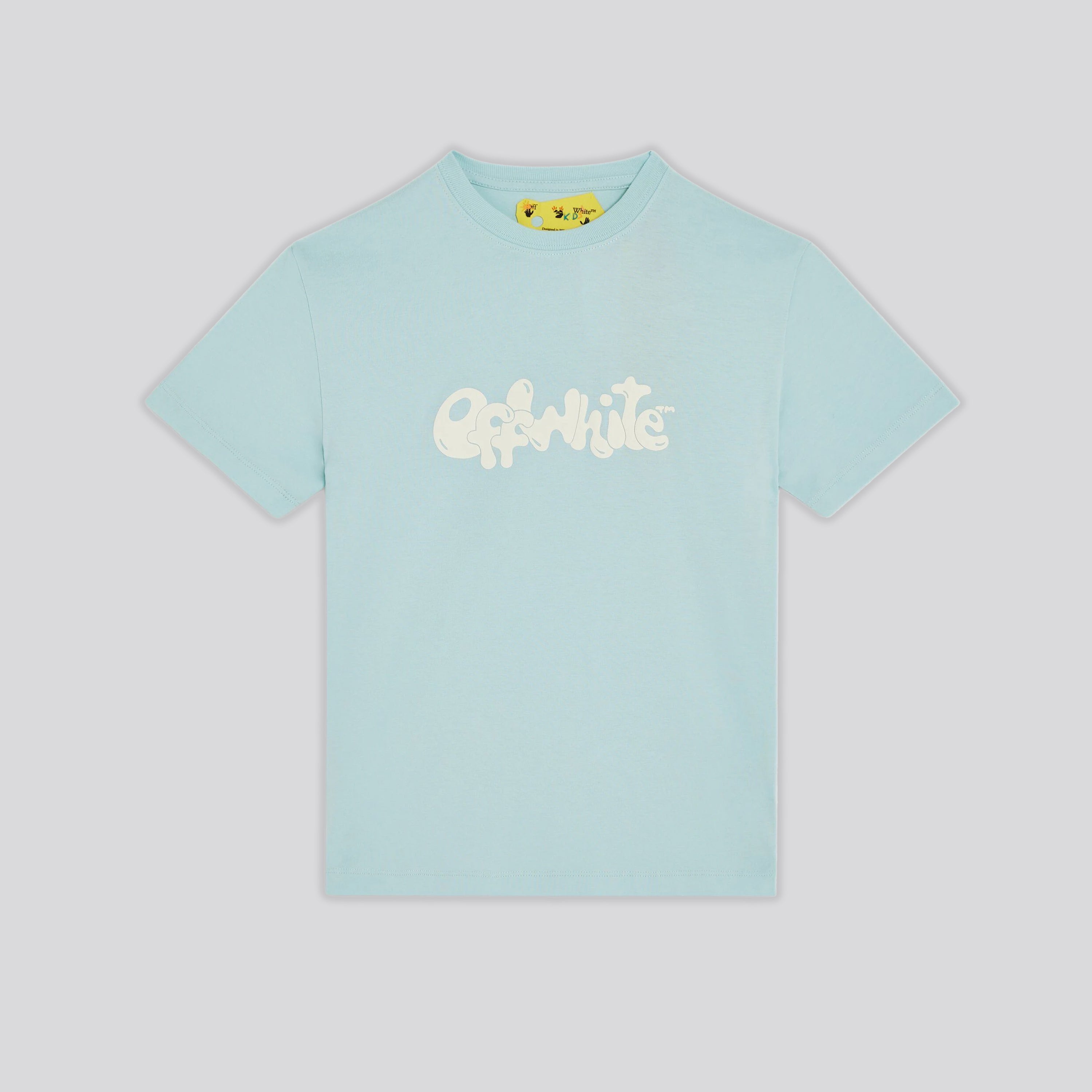 Camiseta Celeste Off-White Kids Arrow Fluid