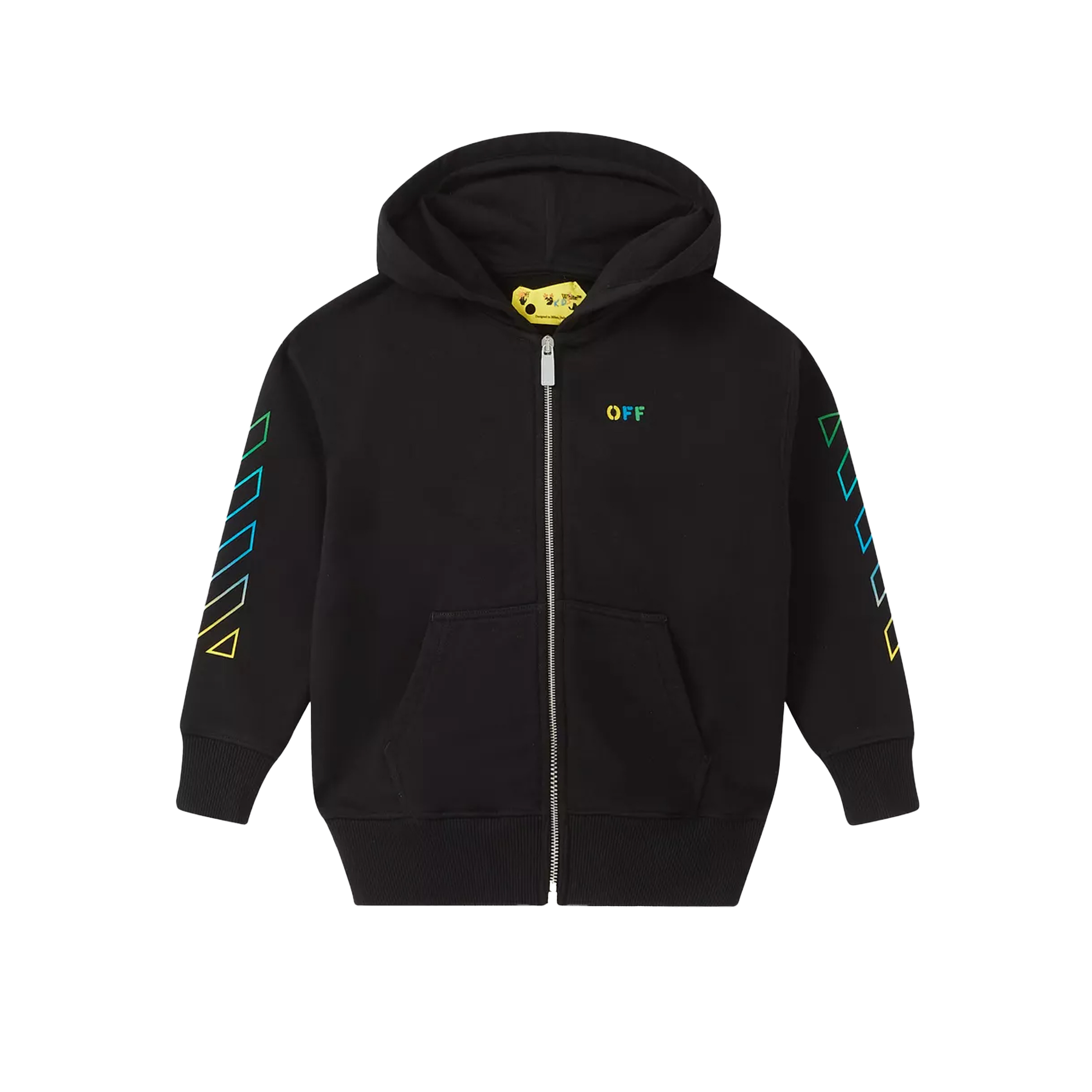 Chaqueta Negra Off-White Kids Arrow Rainbow