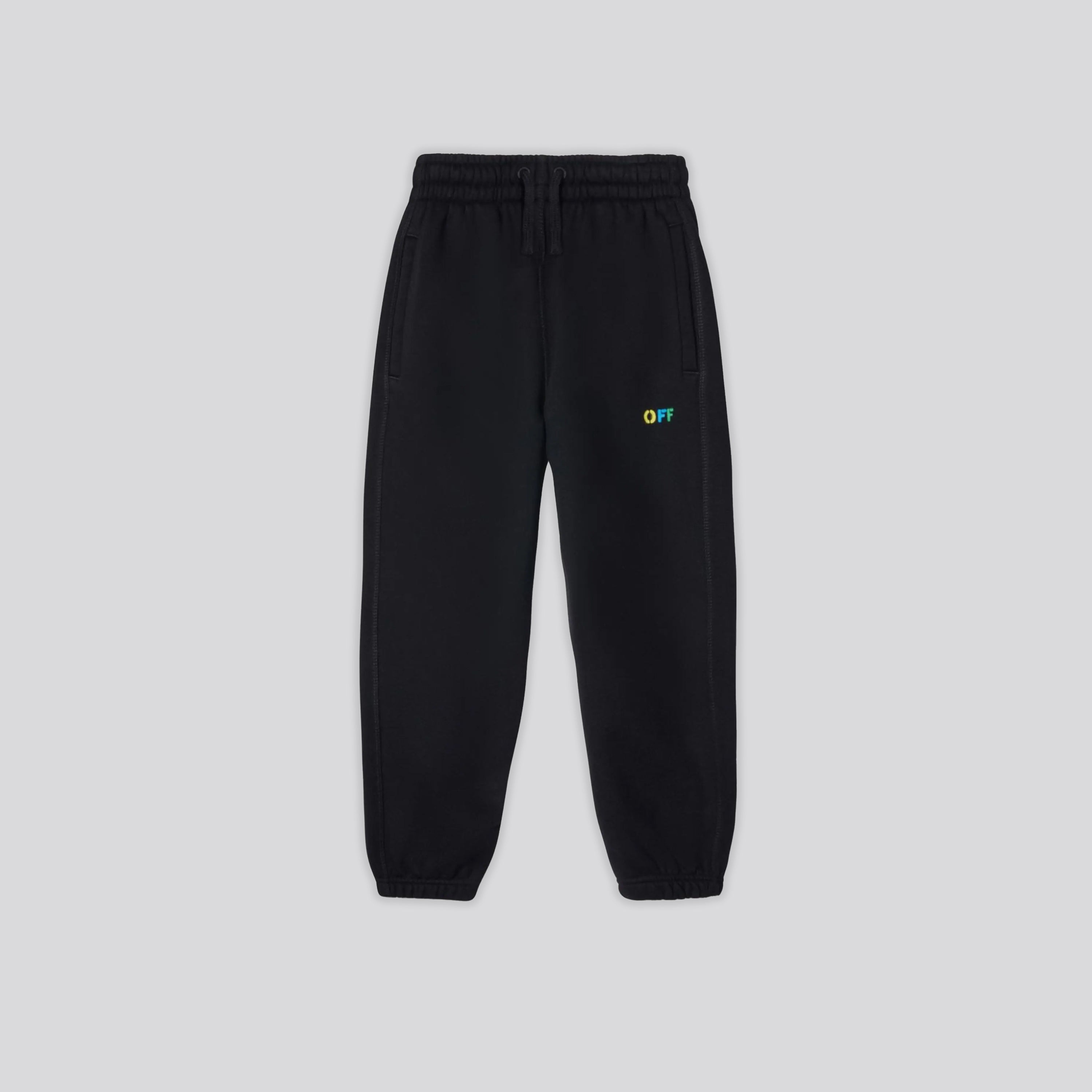 Sudadera Negra Off-White Kids Diag Rainbow