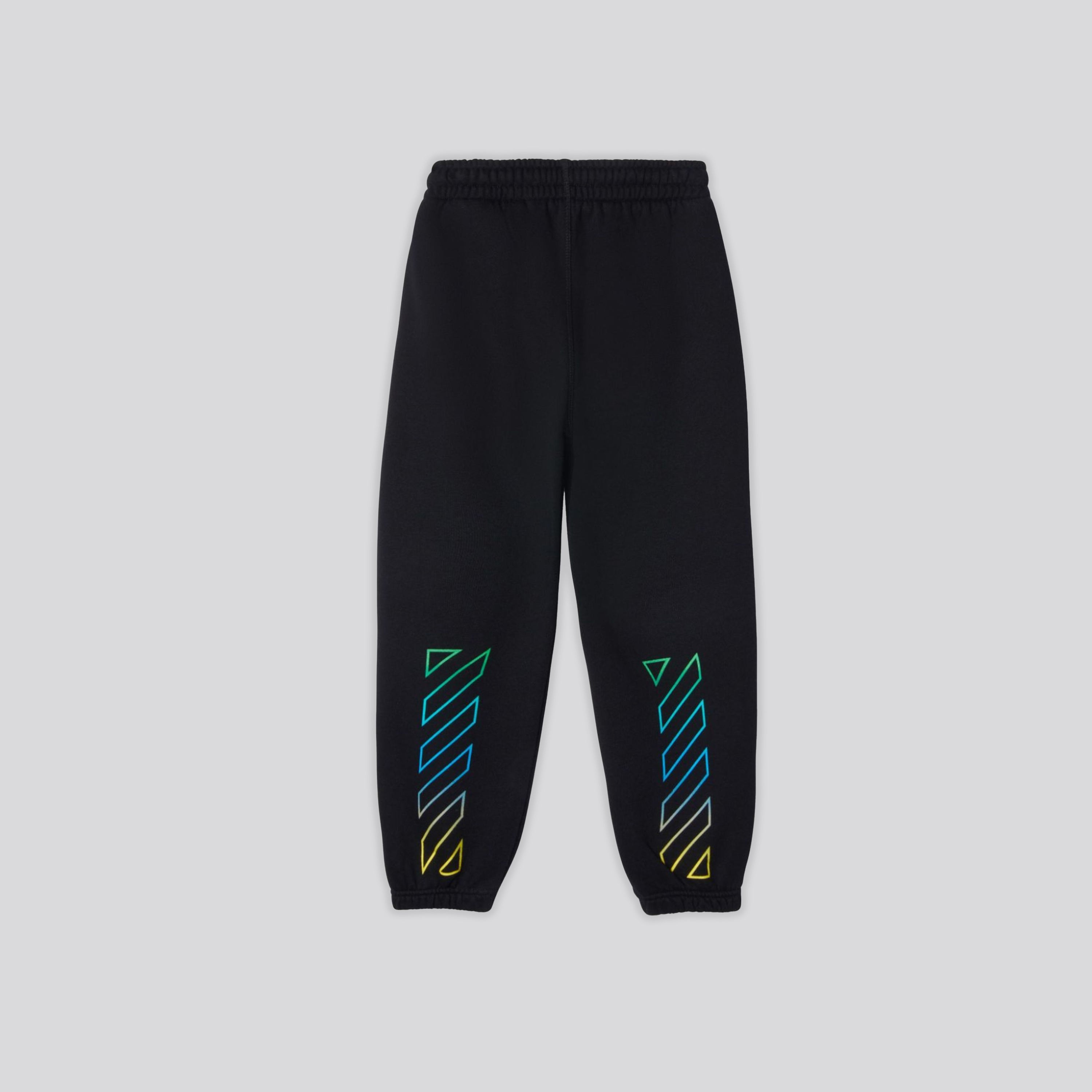 Sudadera Negra Off-White Kids Diag Rainbow