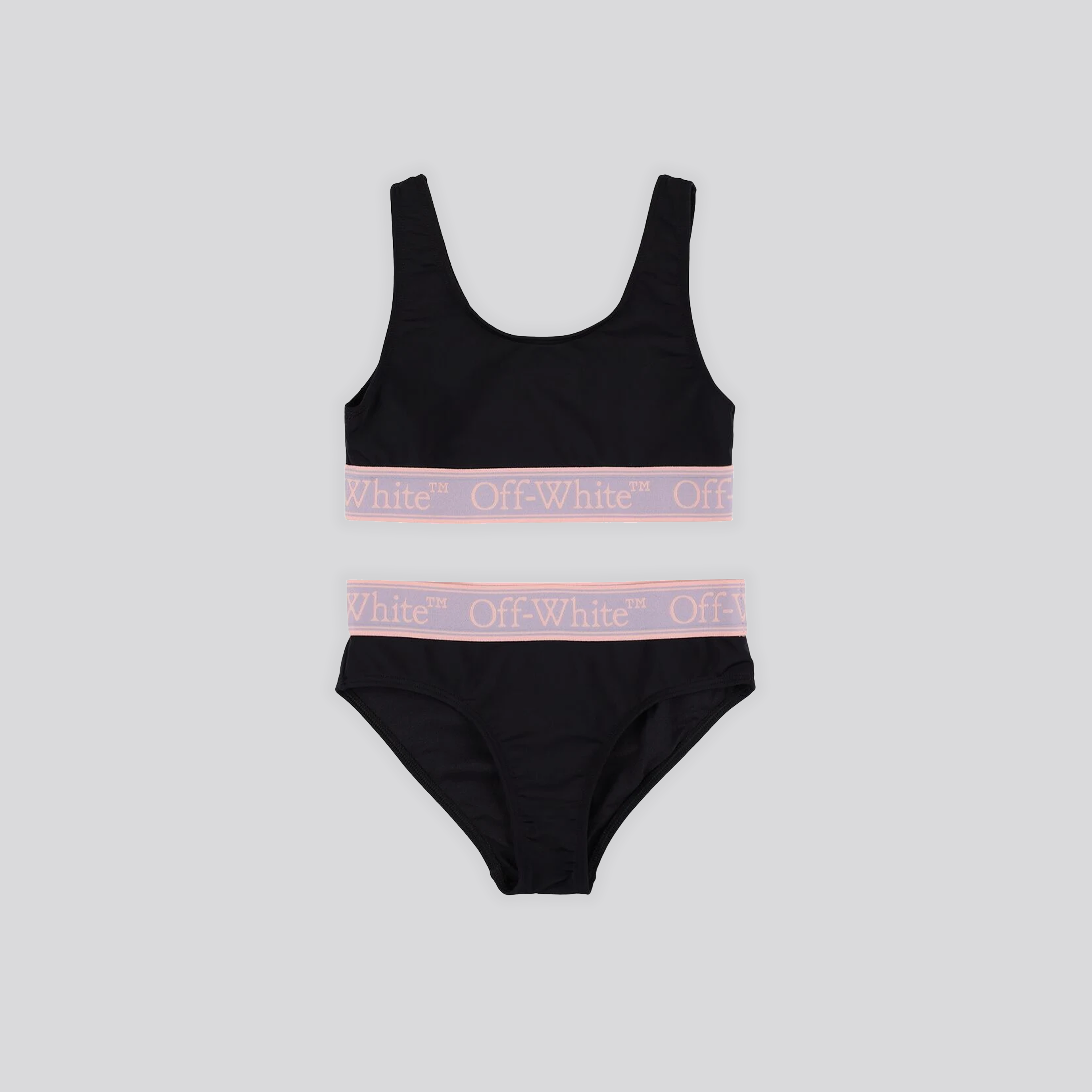 Bikini Negro Off-White Kids Bookish Logo Band