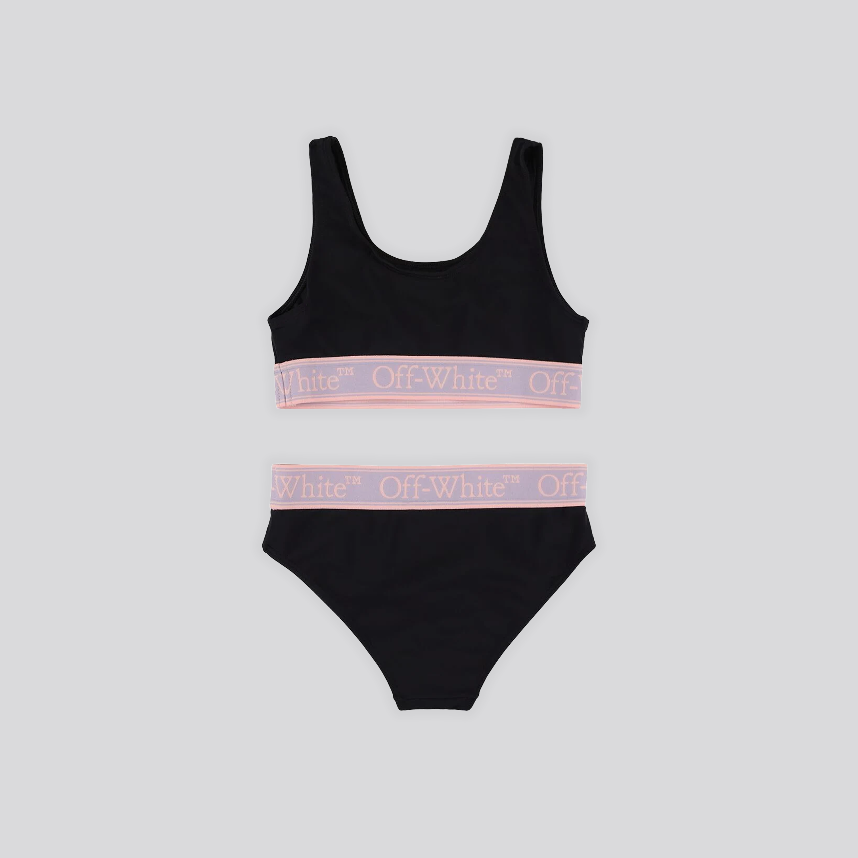Bikini Negro Off-White Kids Bookish Logo Band