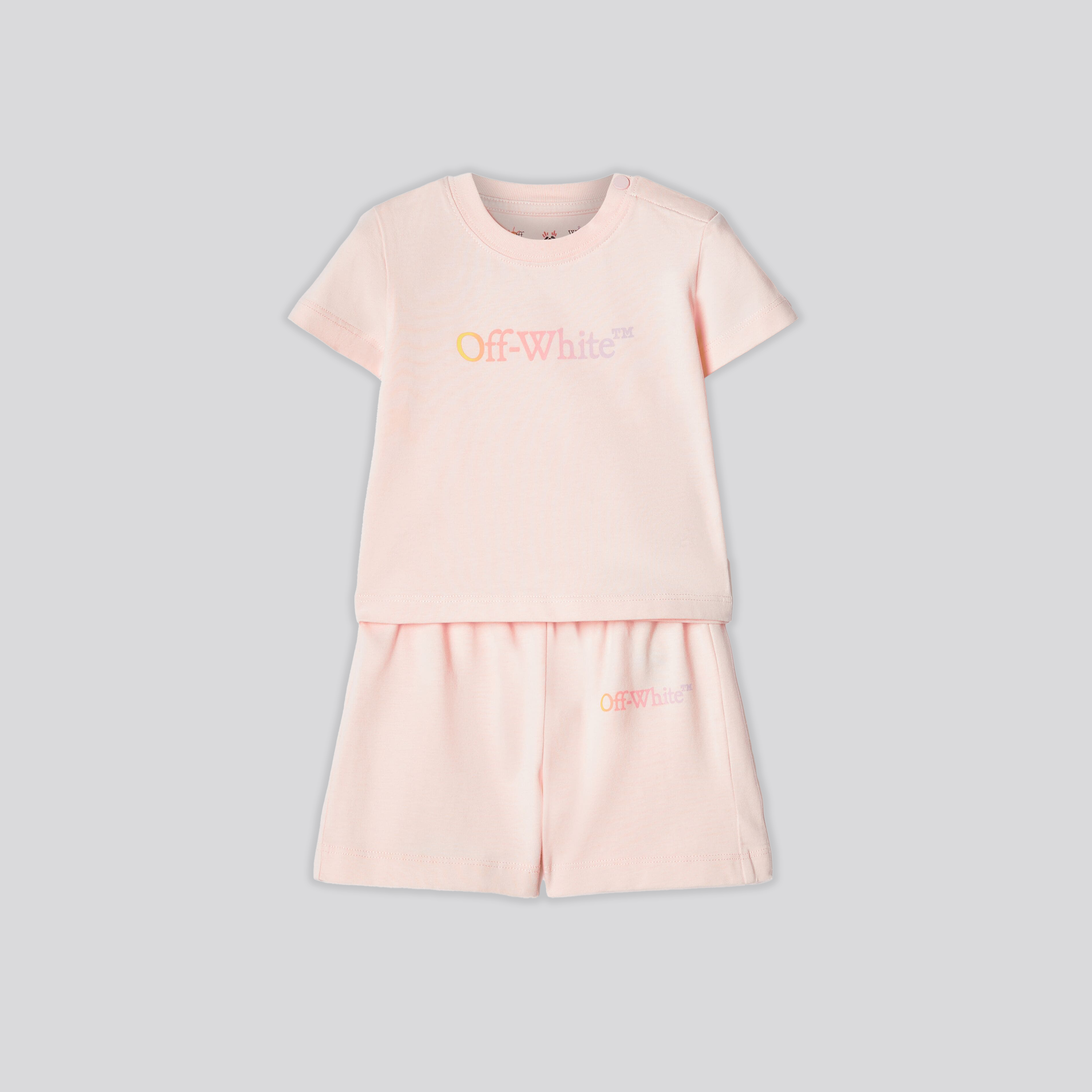 Conjunto Rosado Off-White Kids Arrow Rainbow Newborn