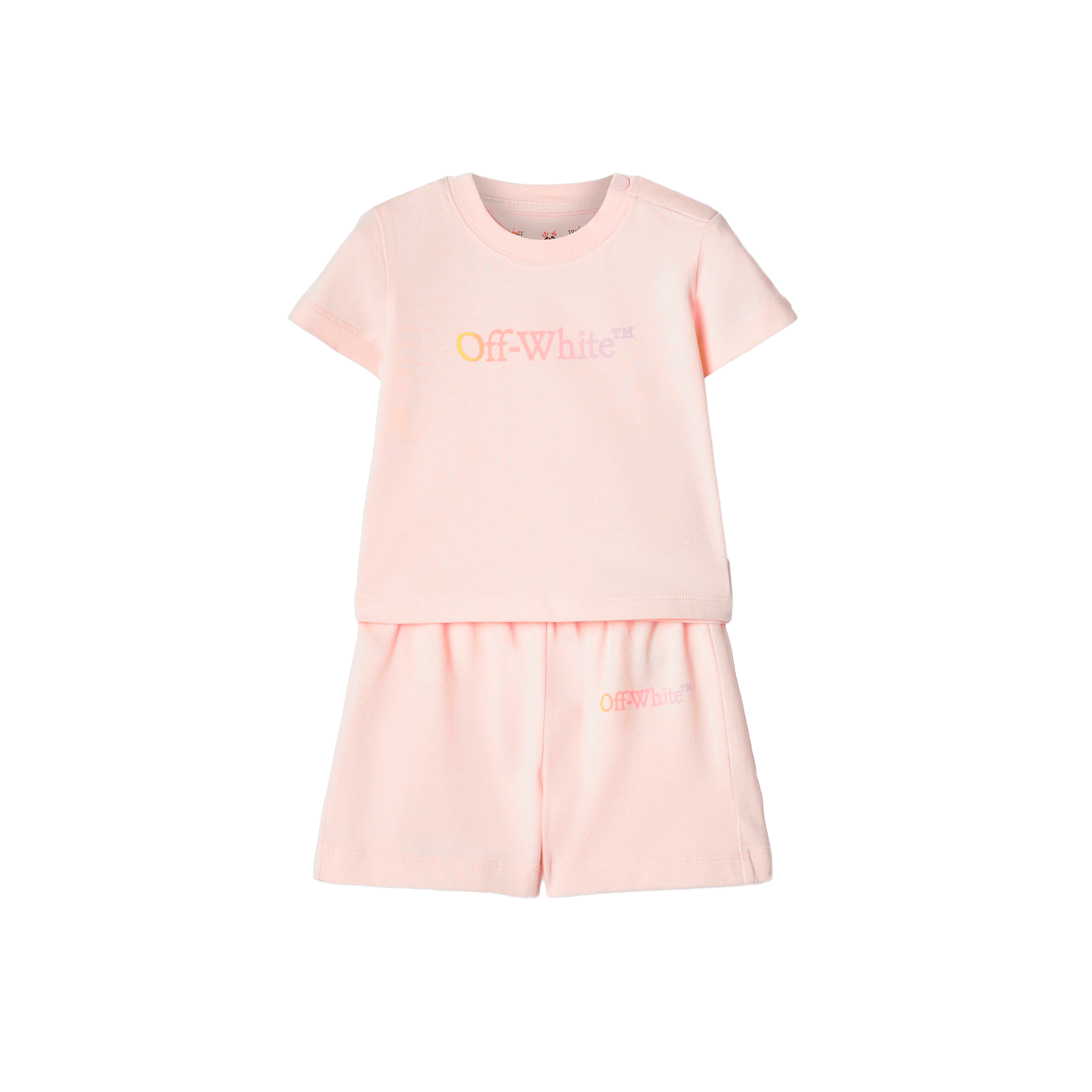 Conjunto Rosado Off-White Kids Arrow Rainbow Newborn