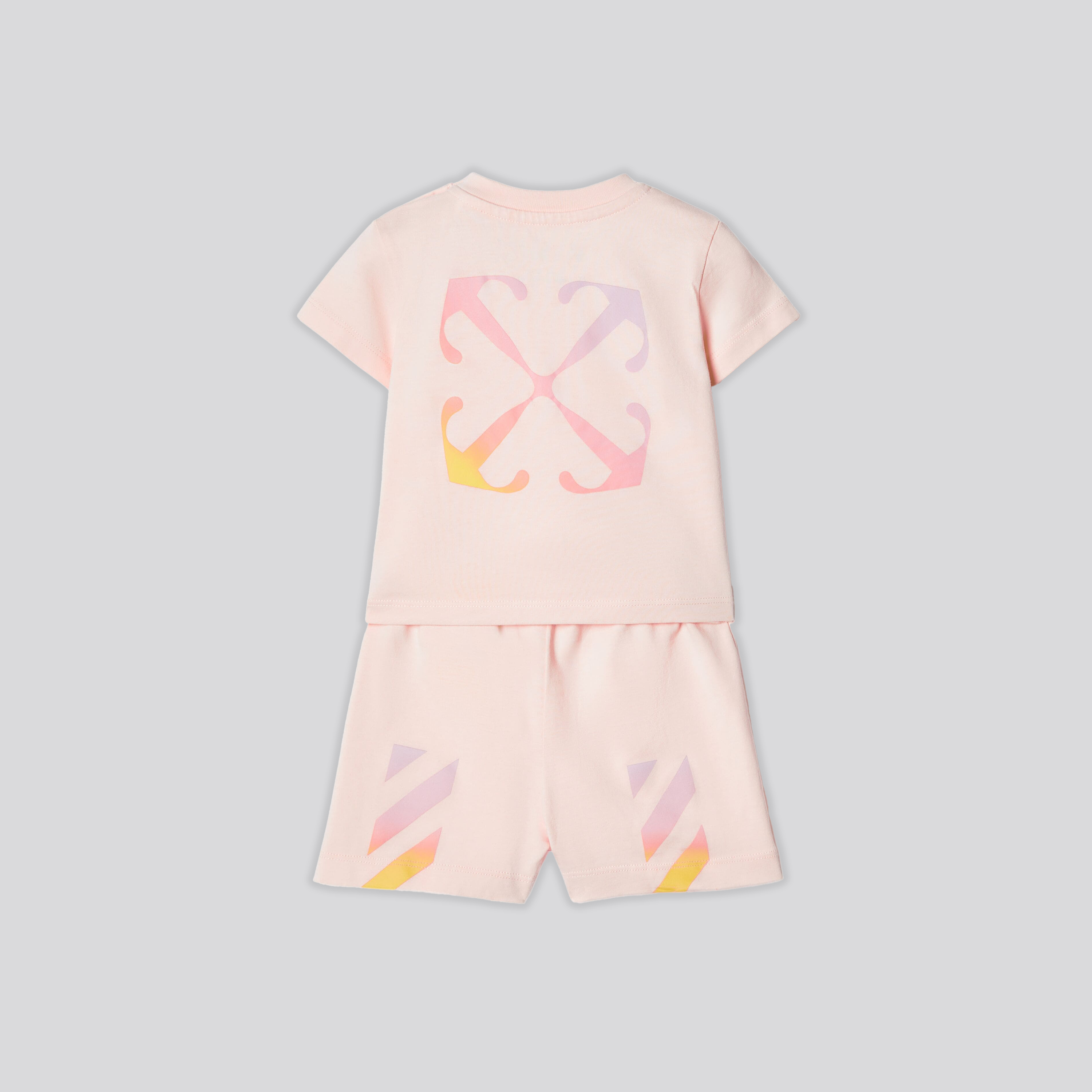 Conjunto Rosado Off-White Kids Arrow Rainbow Newborn