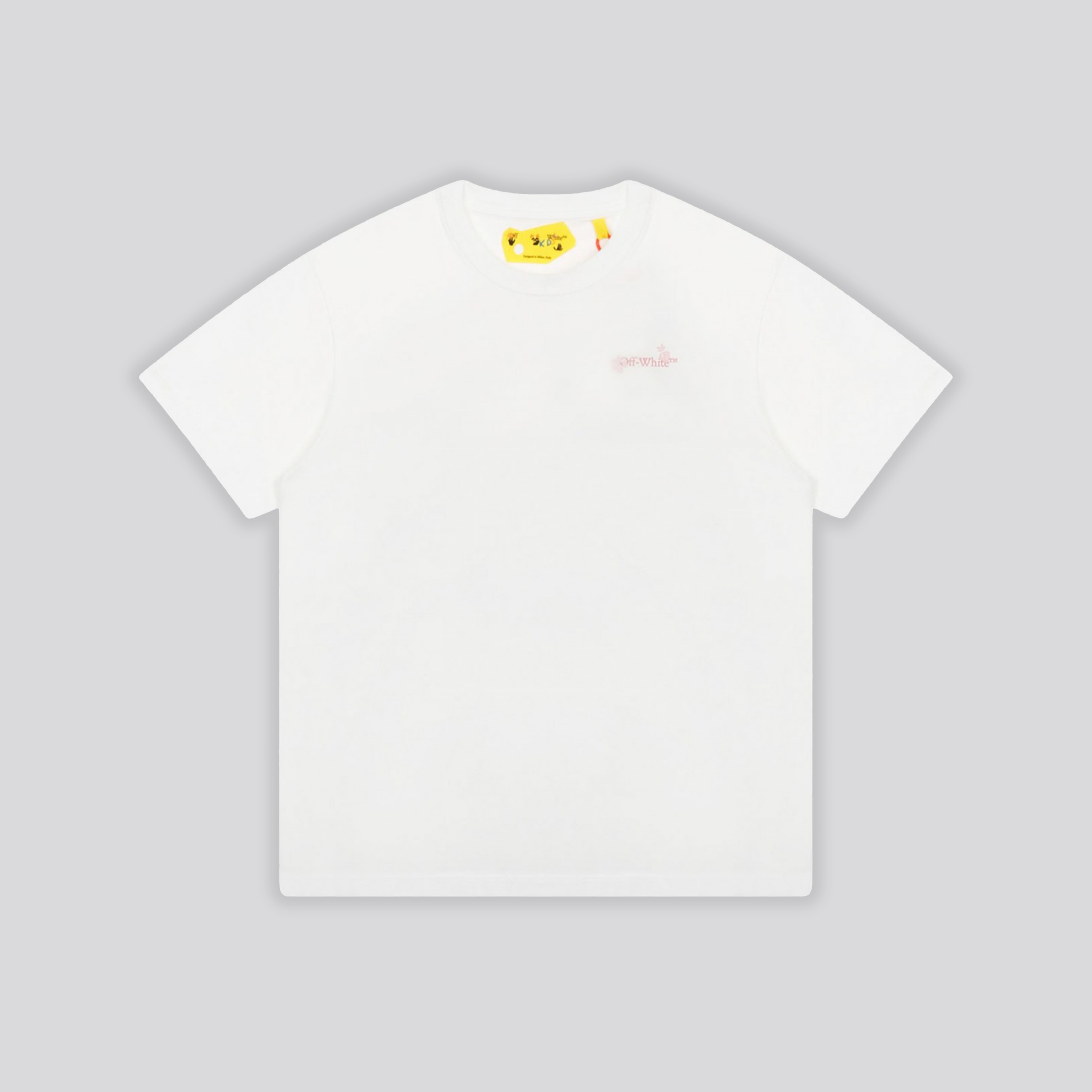 Camiseta Blanca Off-White Kids Logo Flower