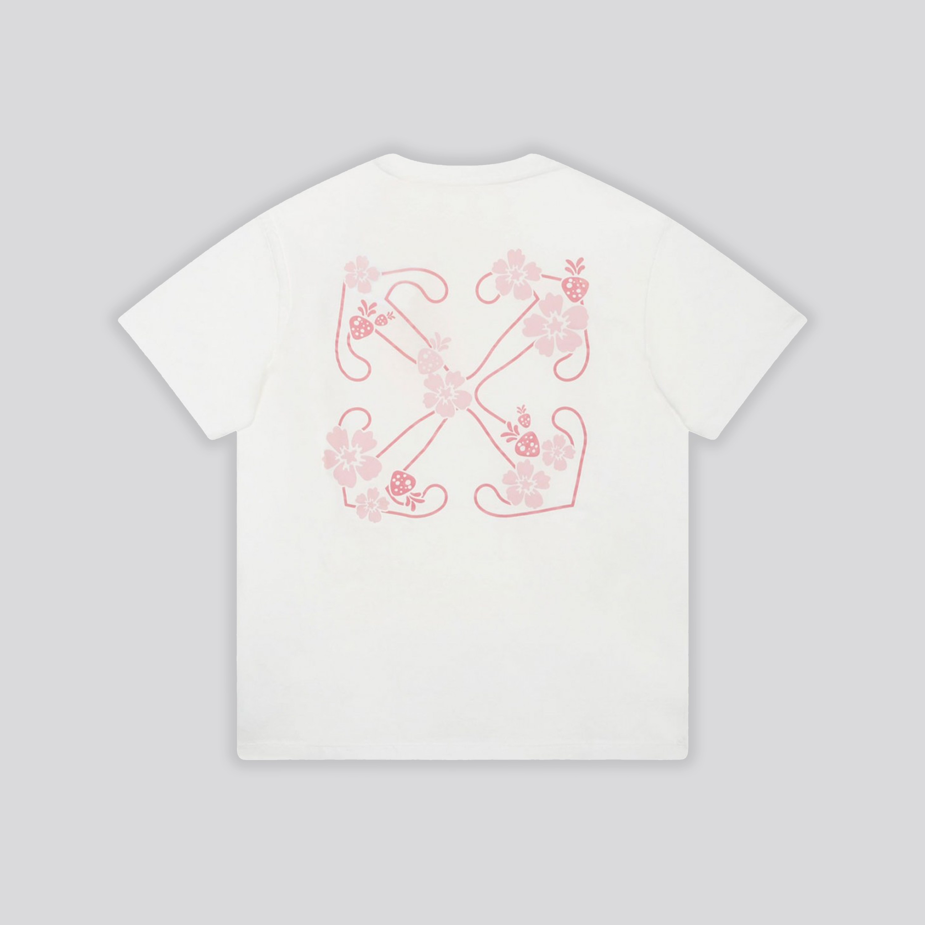 Camiseta Blanca Off-White Kids Logo Flower