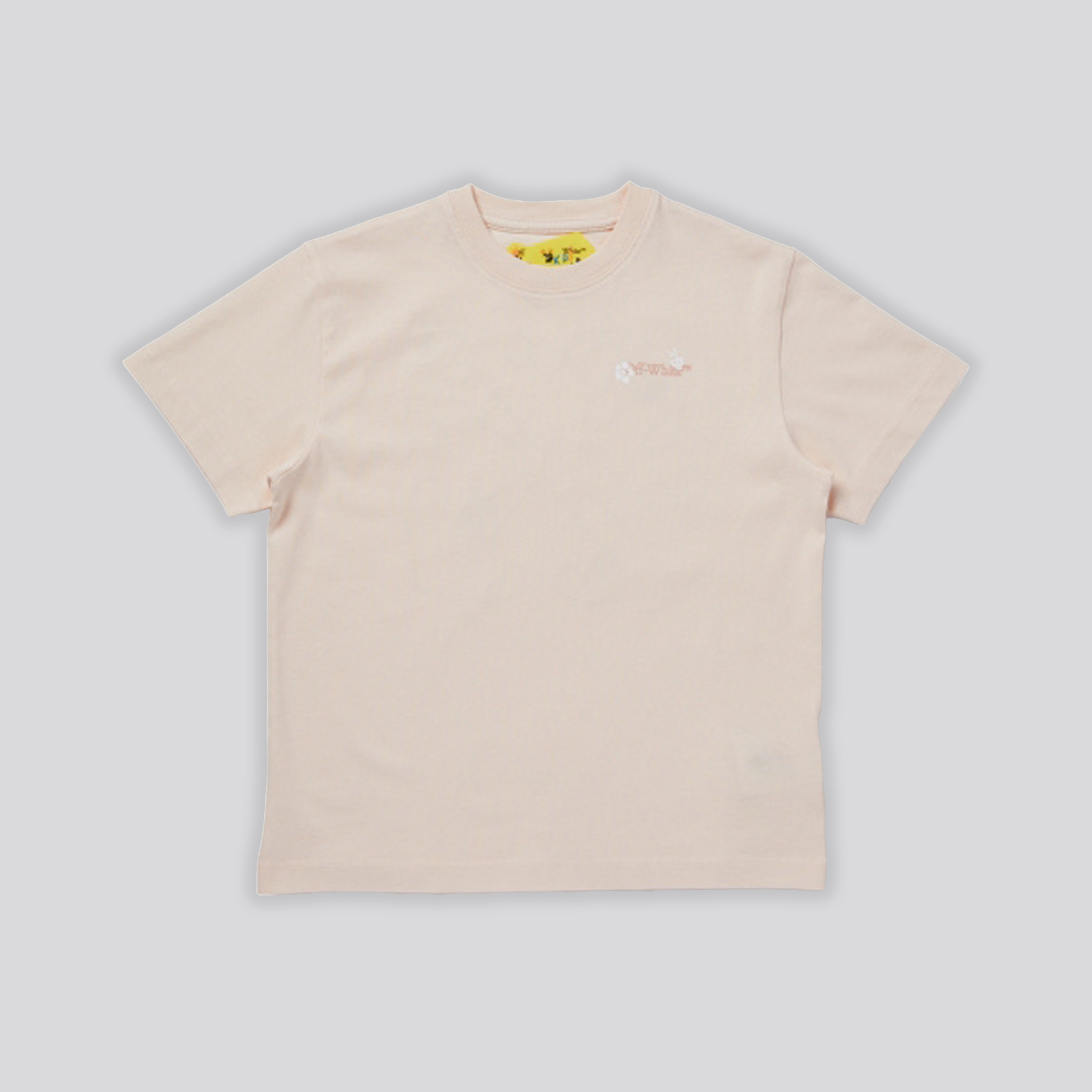 Camiseta Rosado Off-White Kids Logo Flower