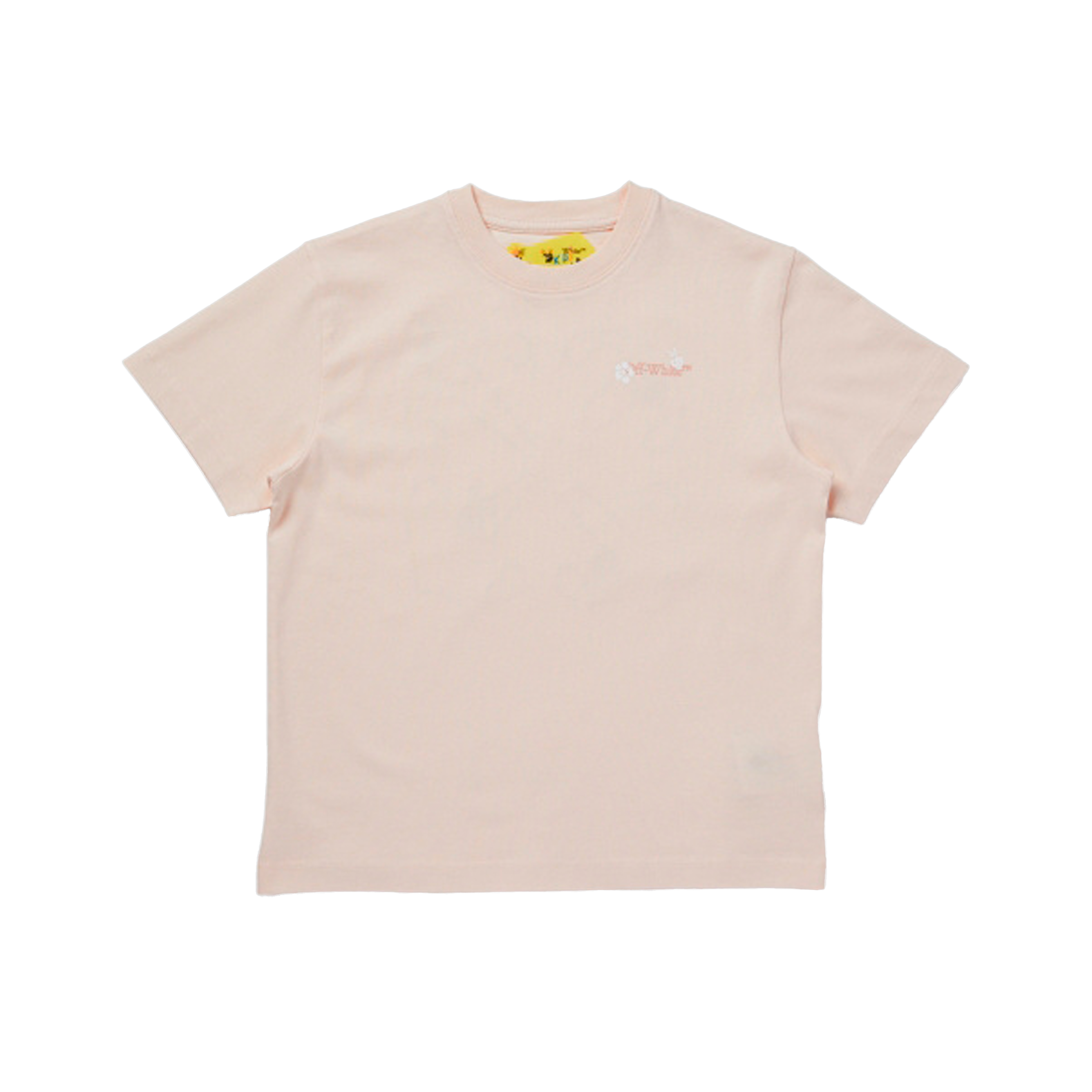Camiseta Rosado Off-White Kids Logo Flower