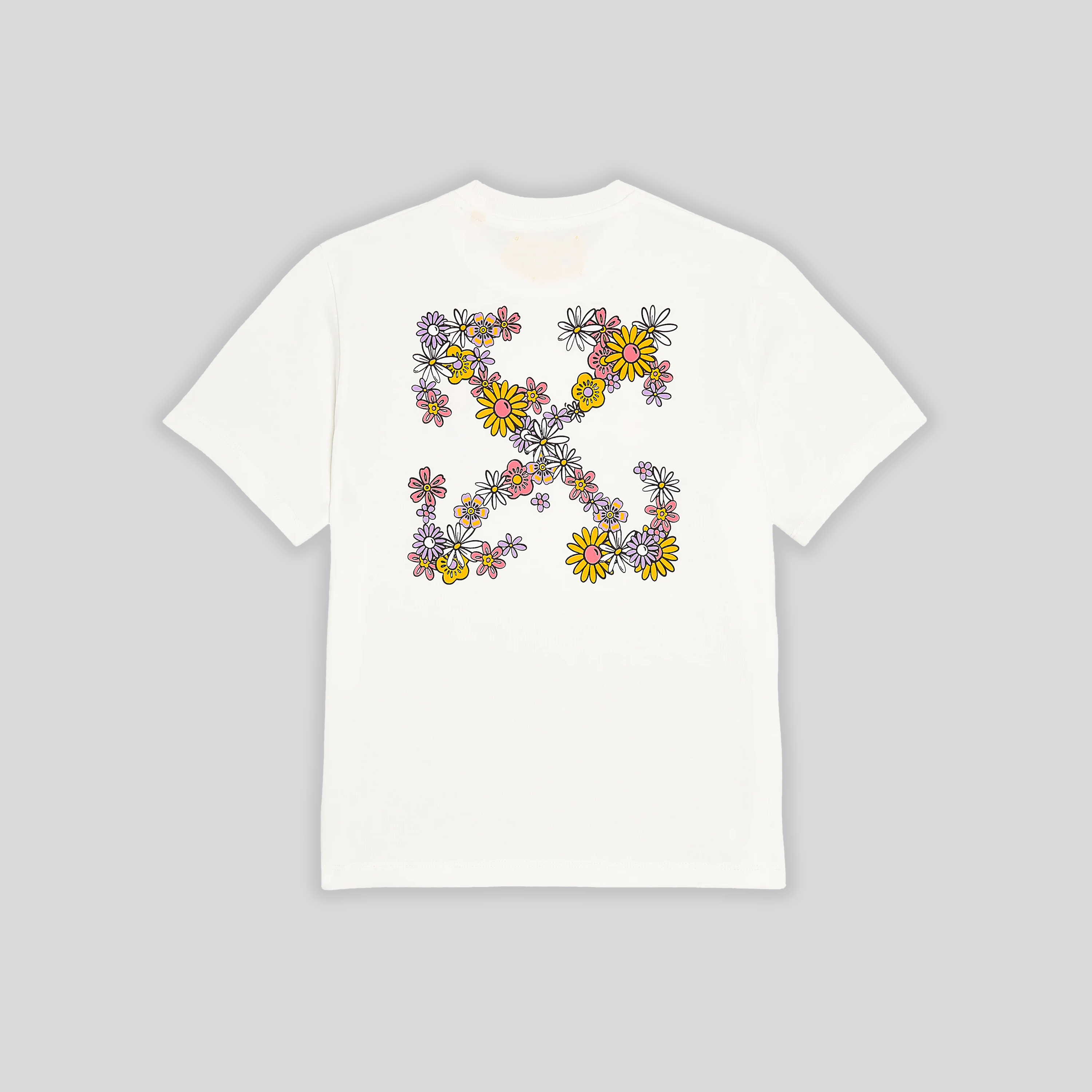 Camiseta Blanca Off-White Kids Funny Flowers