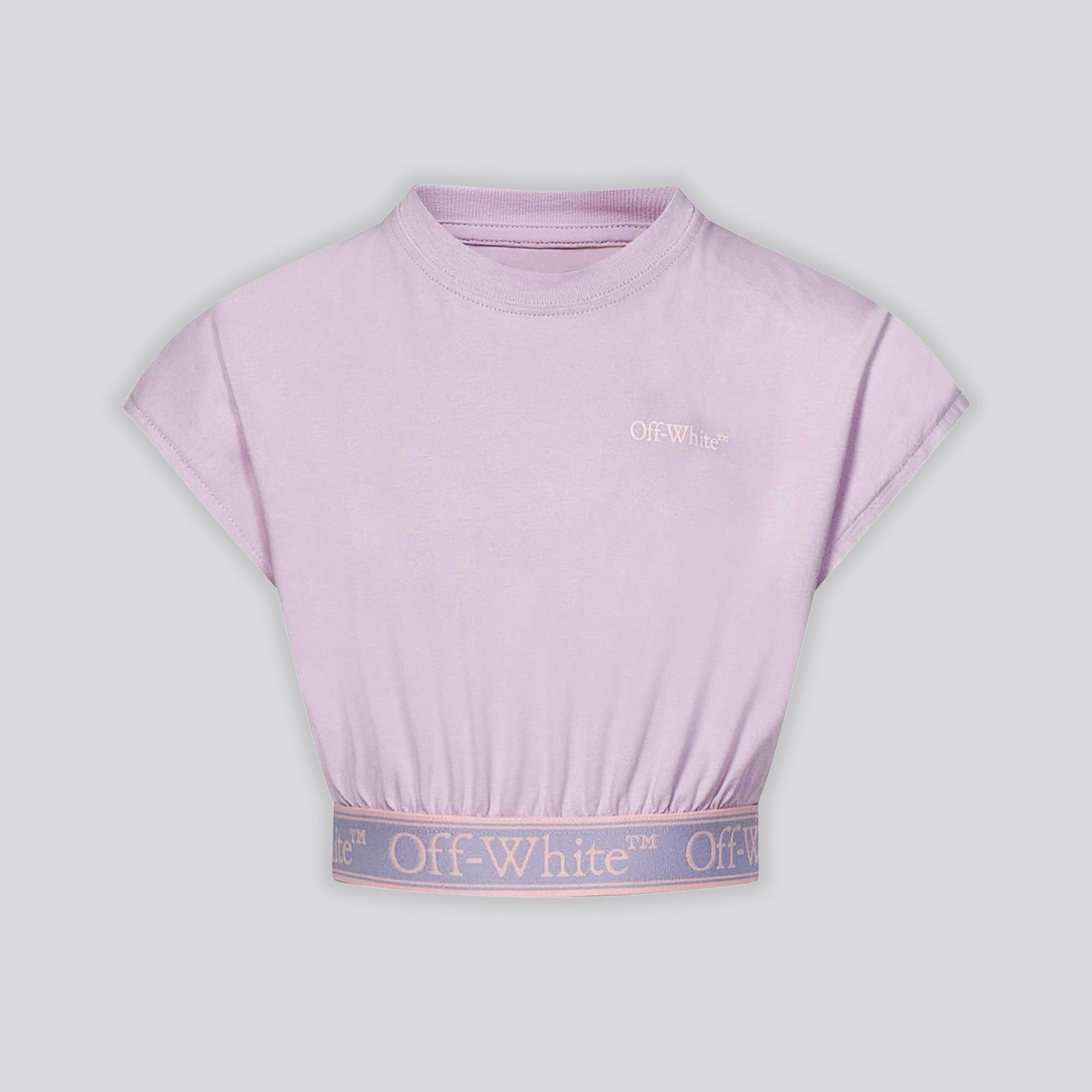 Top Lila Off-White Kids Bookish Logo Band Cropped