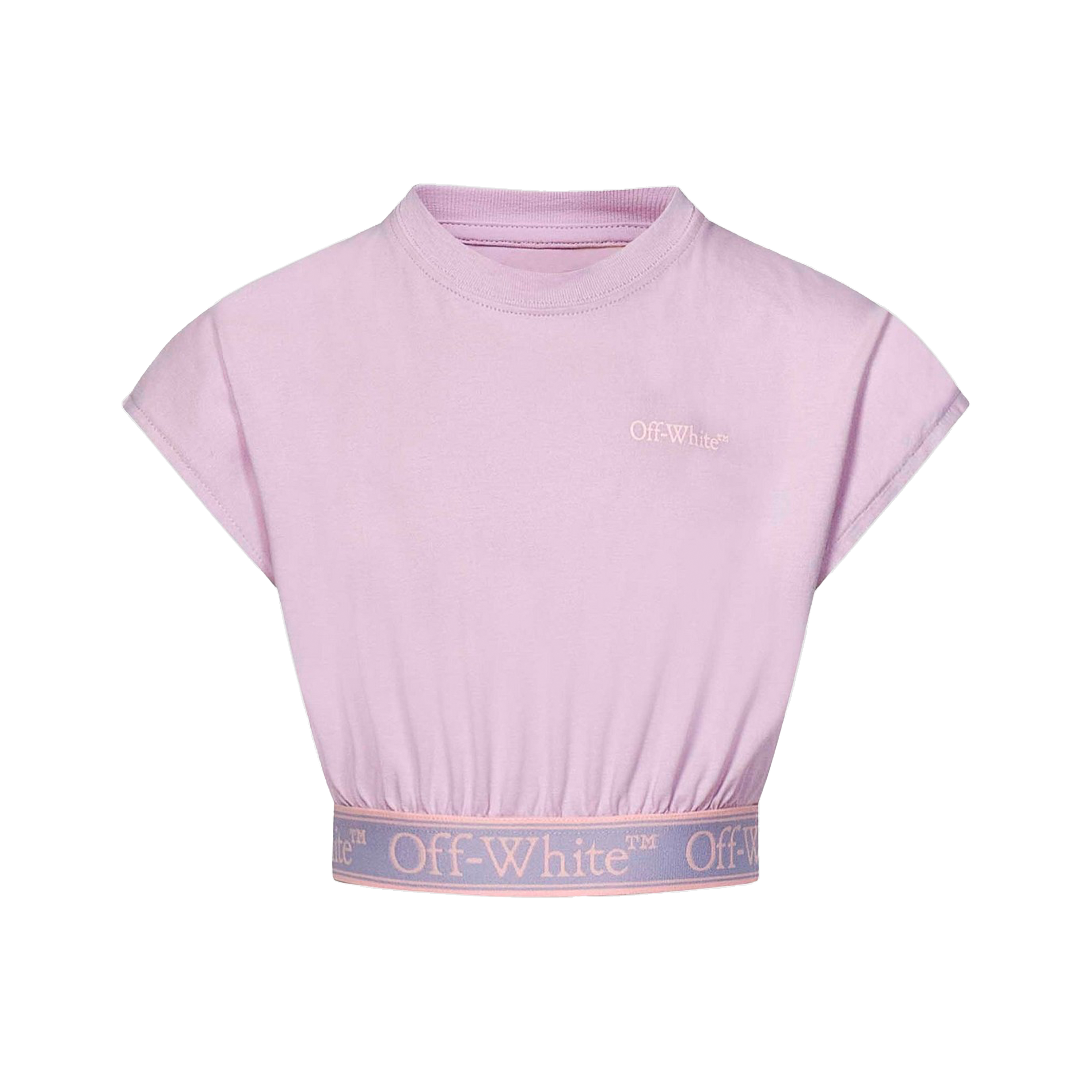 Top Lila Off-White Kids Bookish Logo Band Cropped