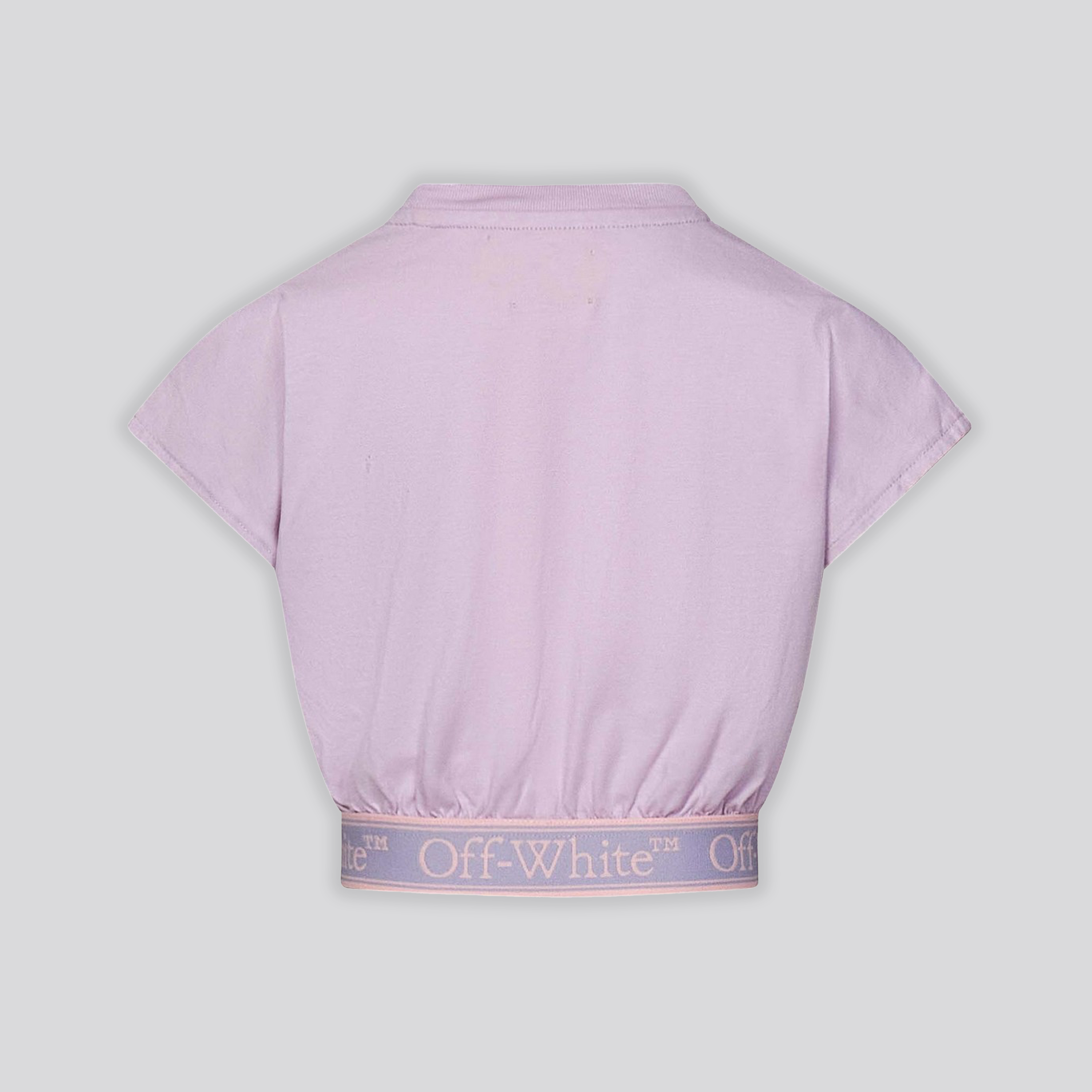 Top Lila Off-White Kids Bookish Logo Band Cropped