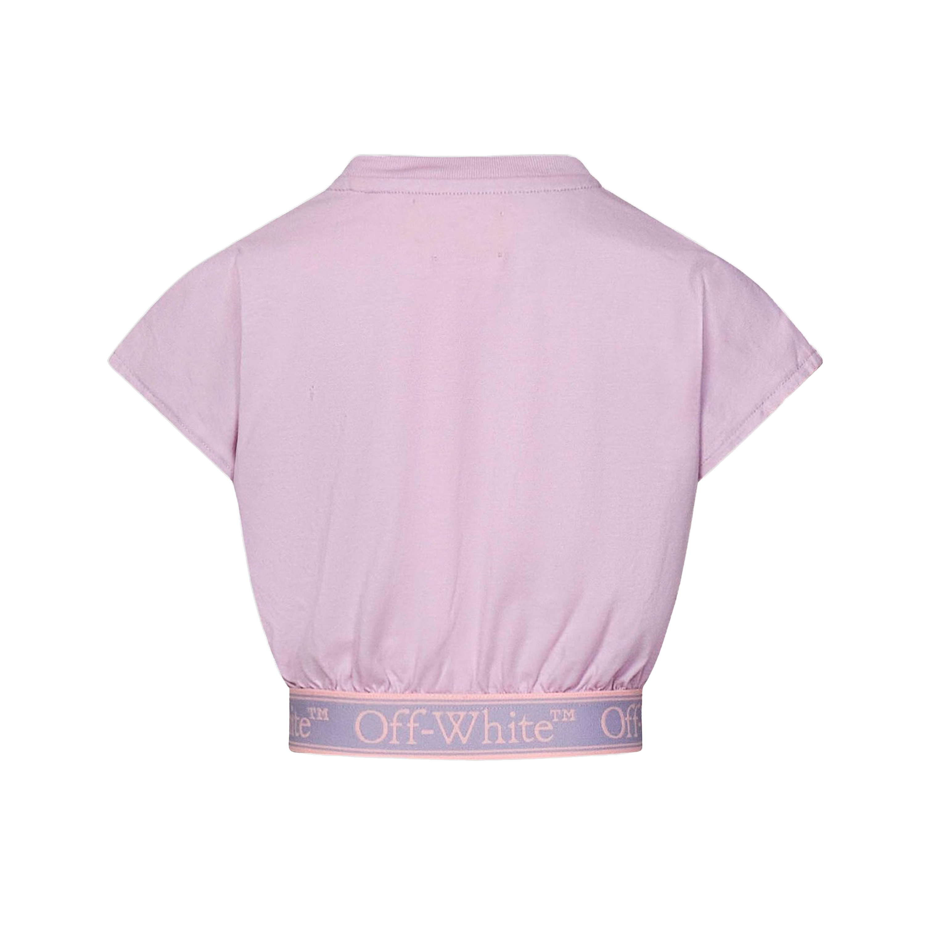 Top Lila Off-White Kids Bookish Logo Band Cropped