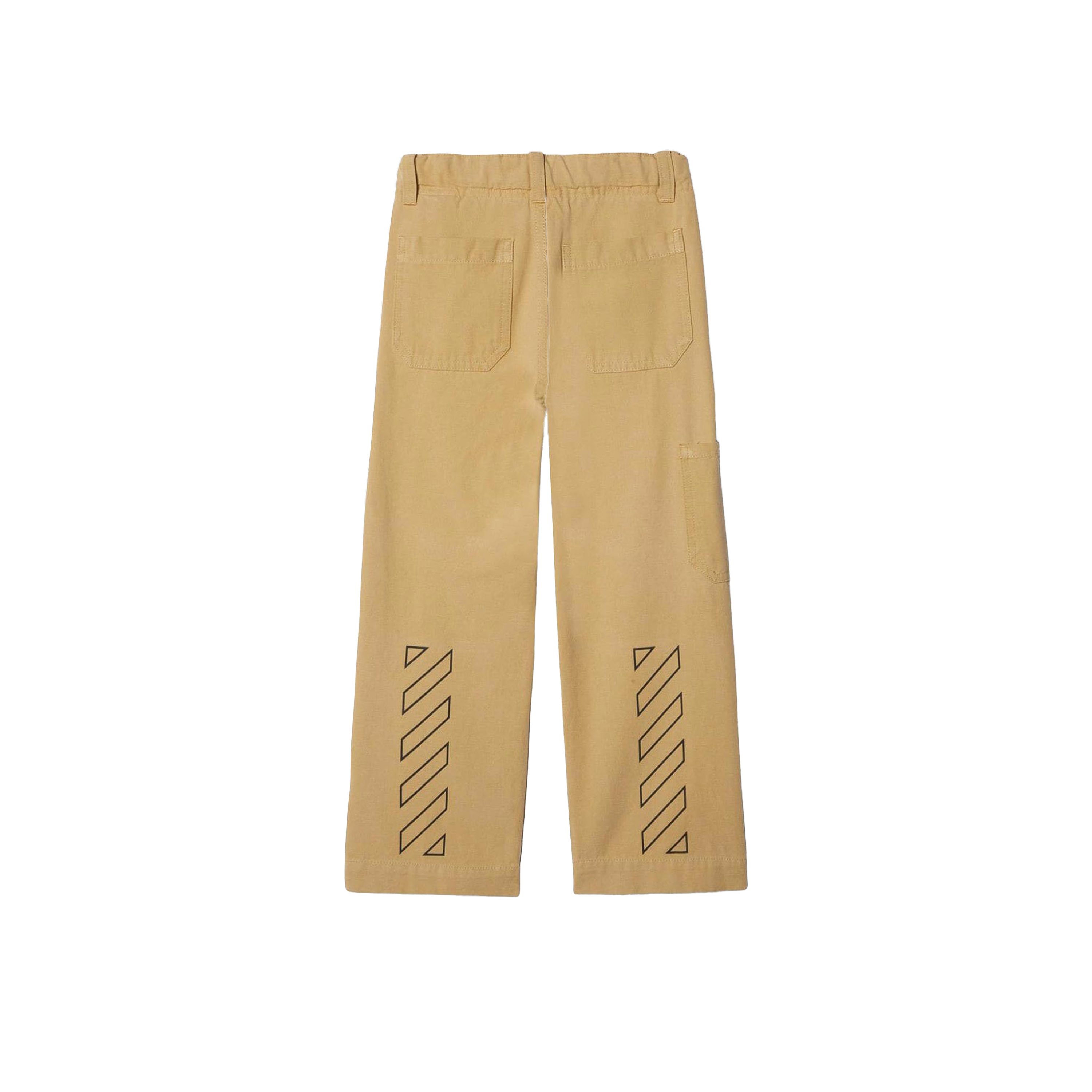 Pantalón Beige Off-White Kids Diag Outline Worker