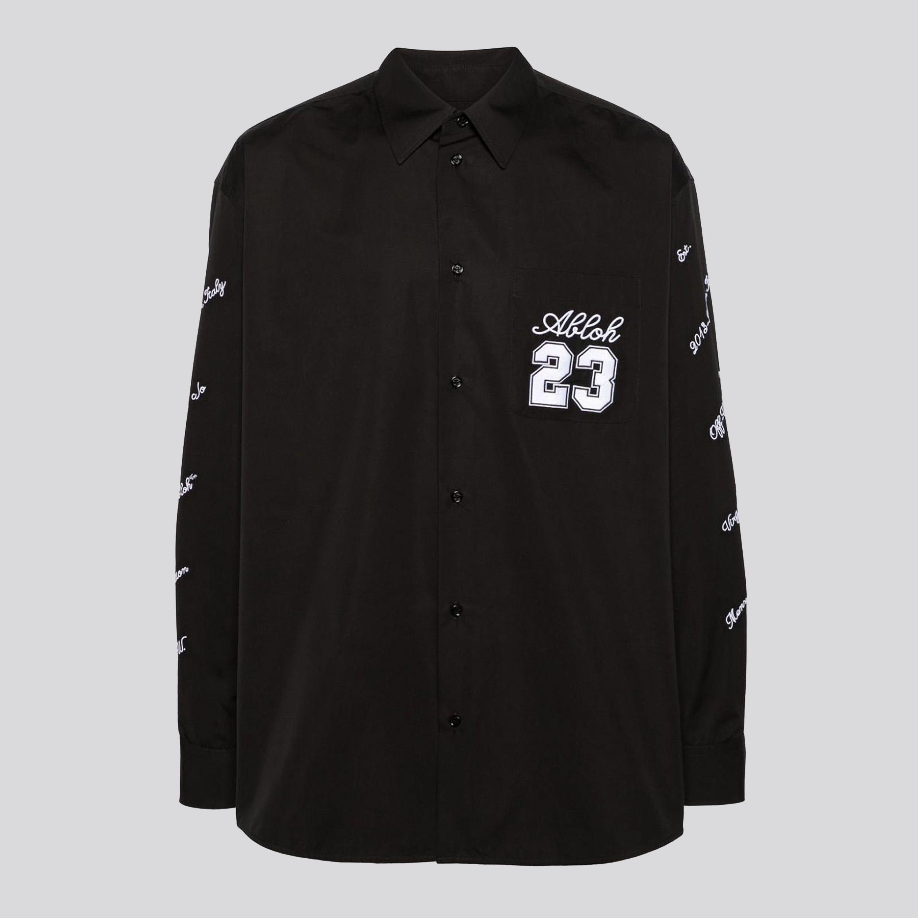 Camisa Negra Off-White 23 Logo Over