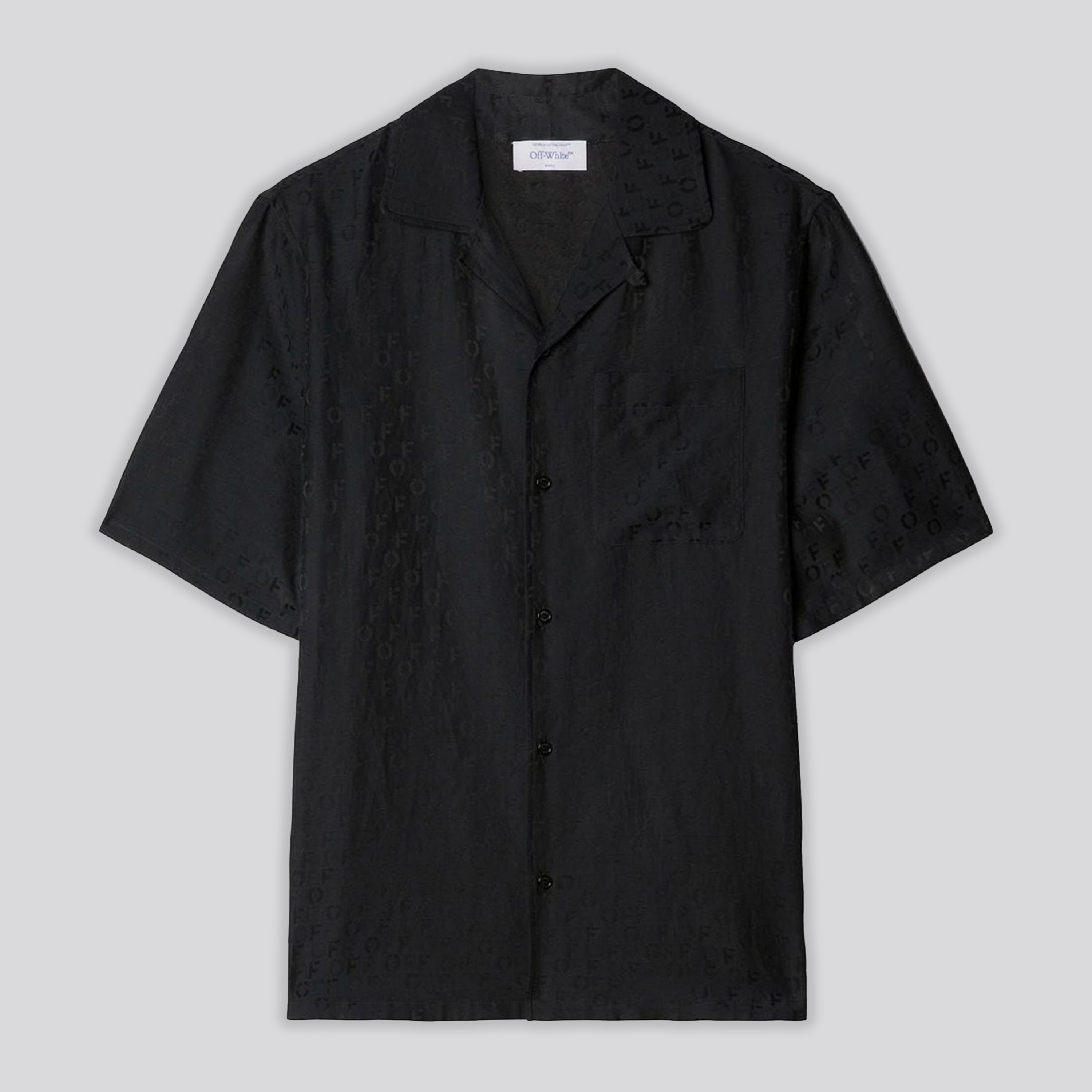 Camisa Negra Off-White Silkcot Holiday No Color