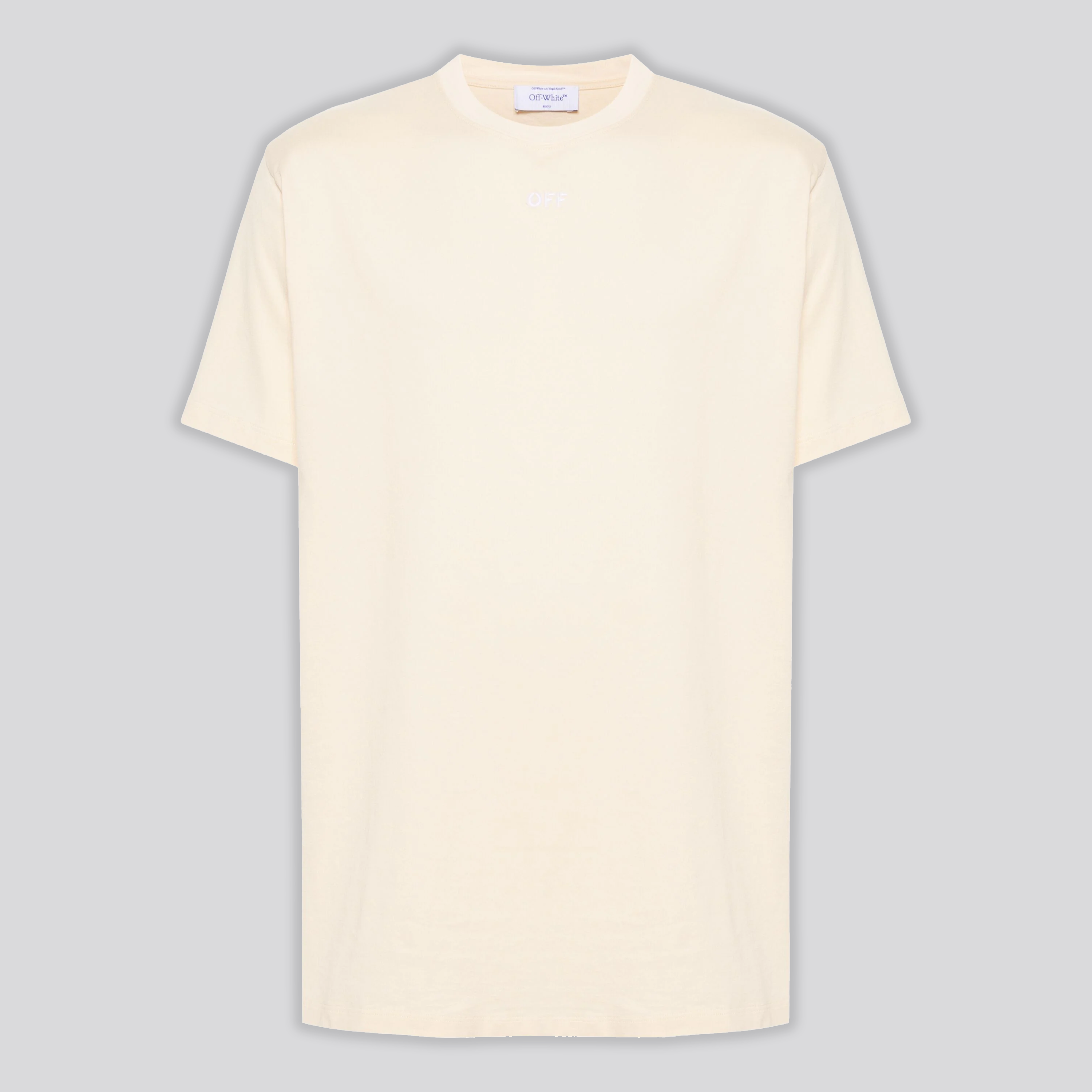 Camiseta Crema Off-White Arrow Emb