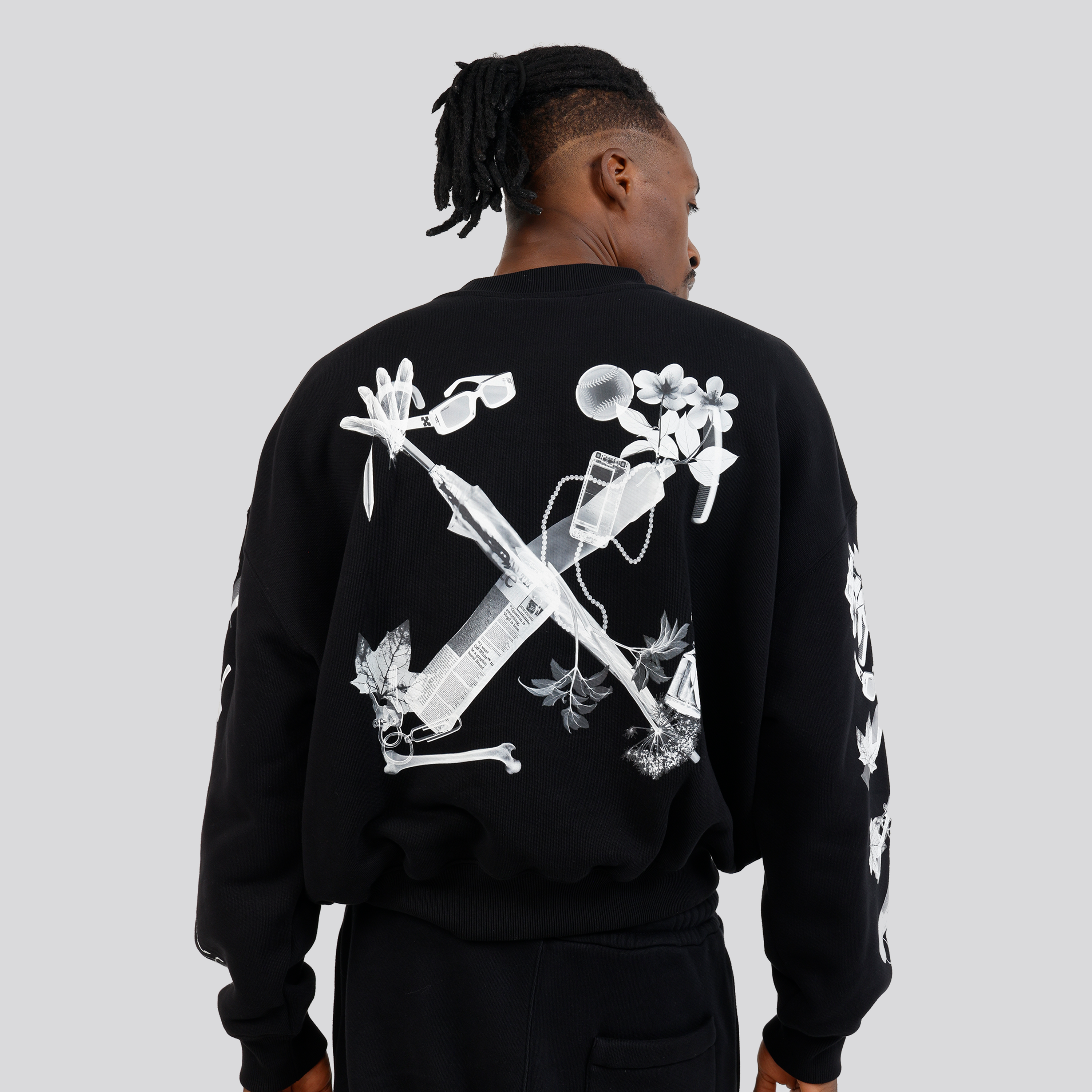 Buzo Negro Off-White Scan Arrow