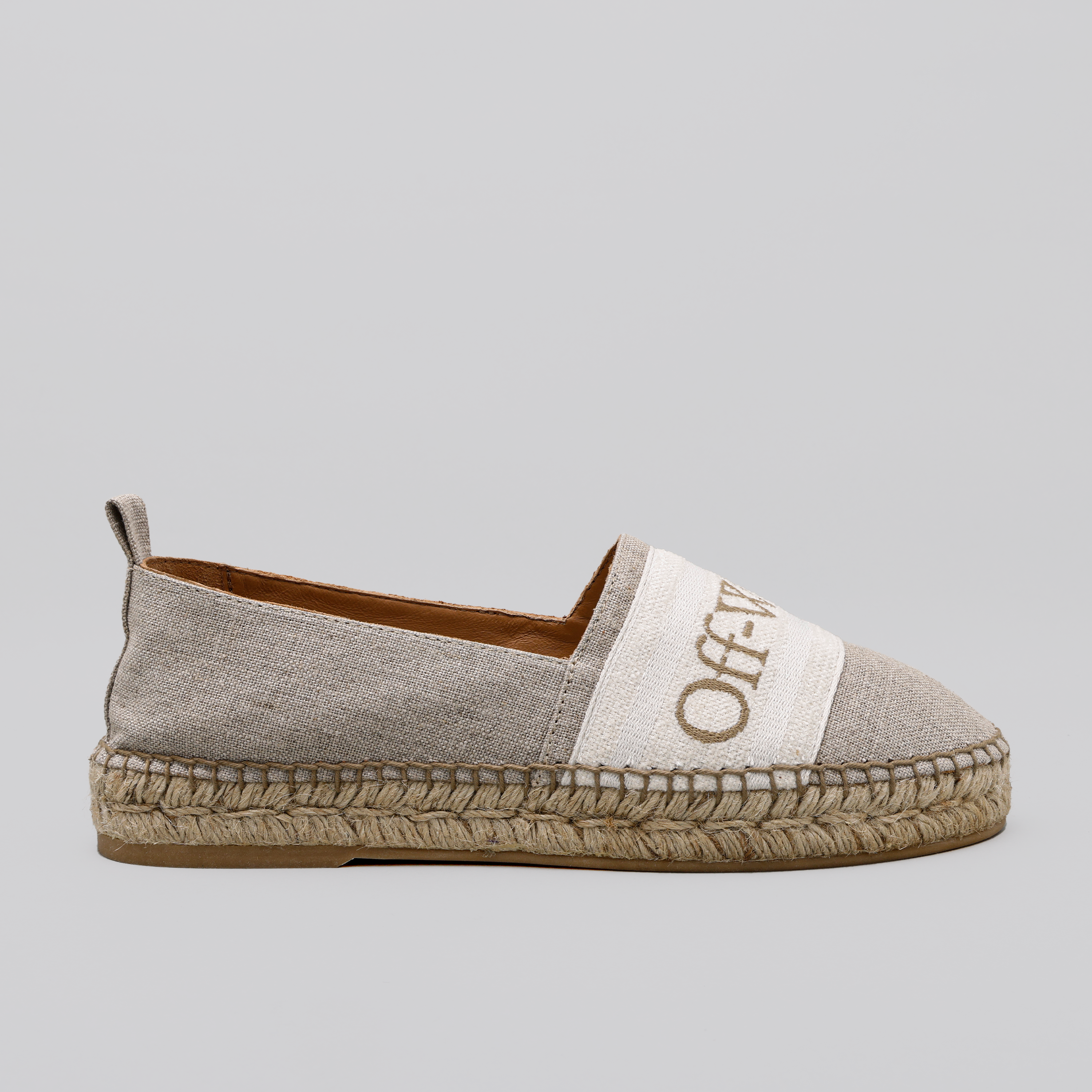 Espadrilles Beige Off-White Logo