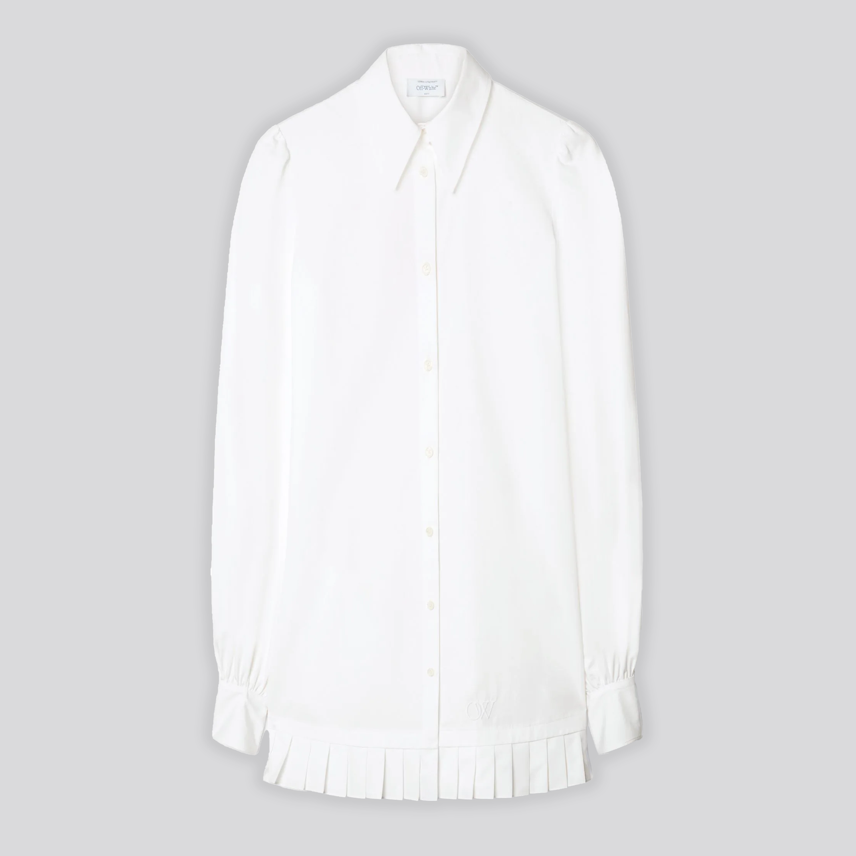 Vestido Blanco Off-White Poplin Pleat