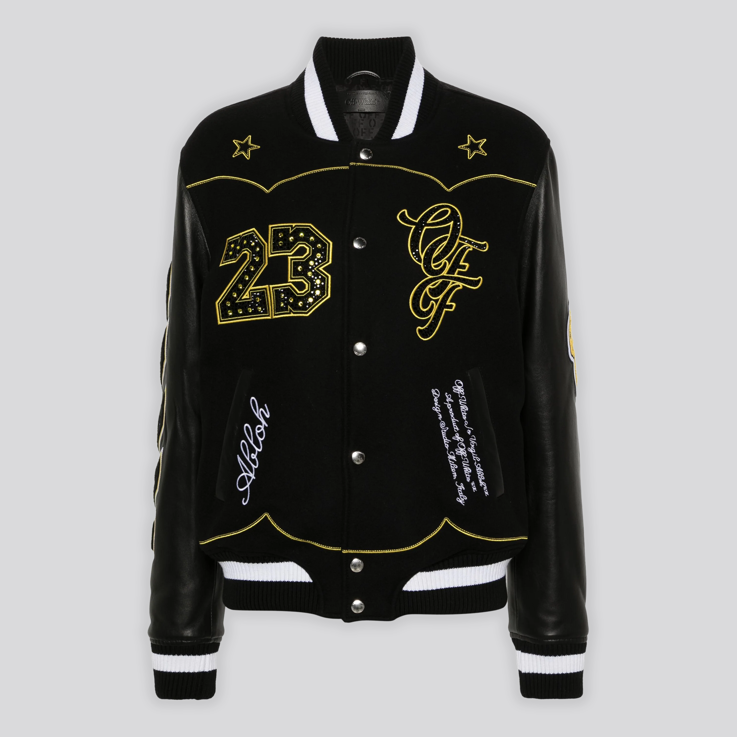 Chaqueta Negra Off-White Bling Wo Horsehoe