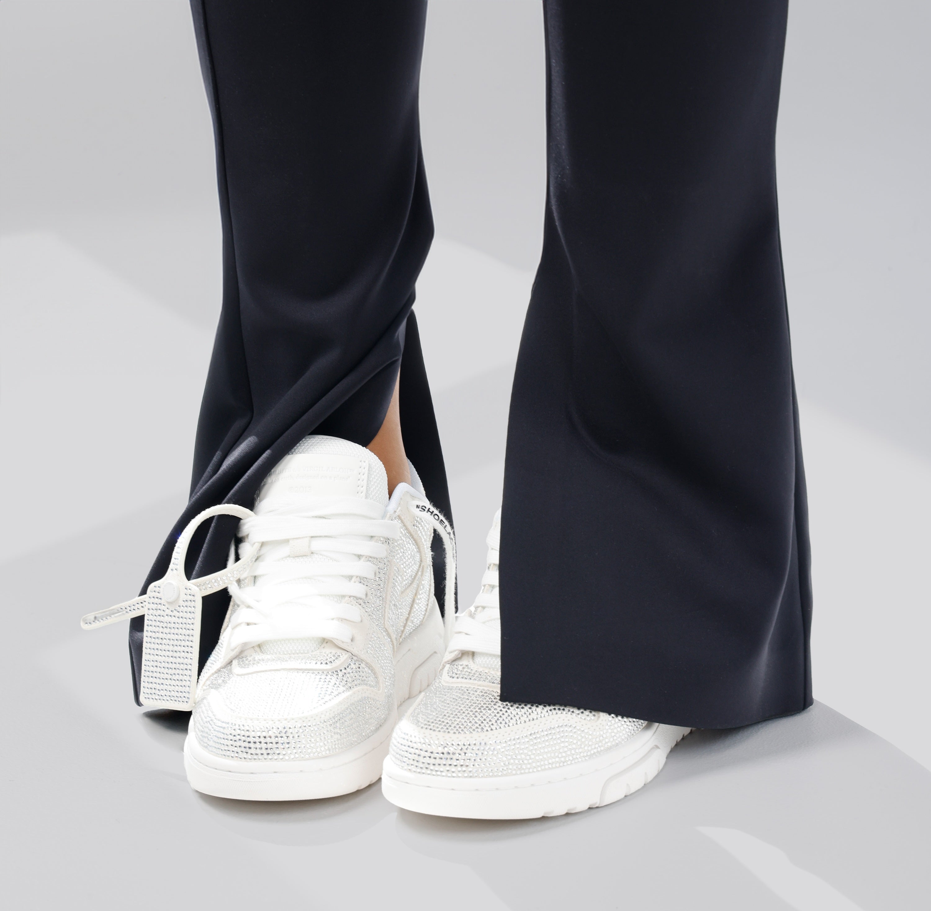 Leggings Negro Off-White Sleek Split