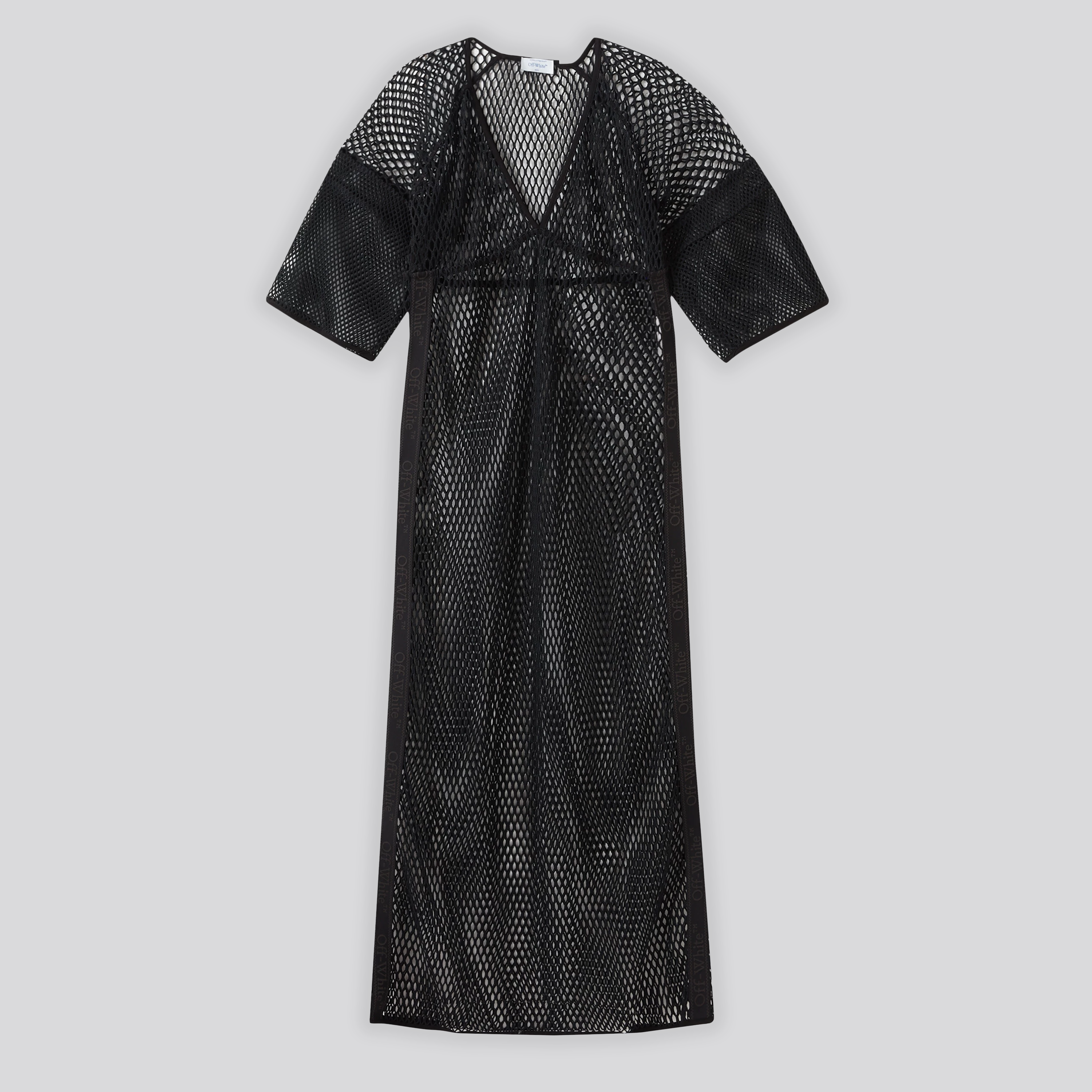 Vestido Negro Off-White Logoband Mesh