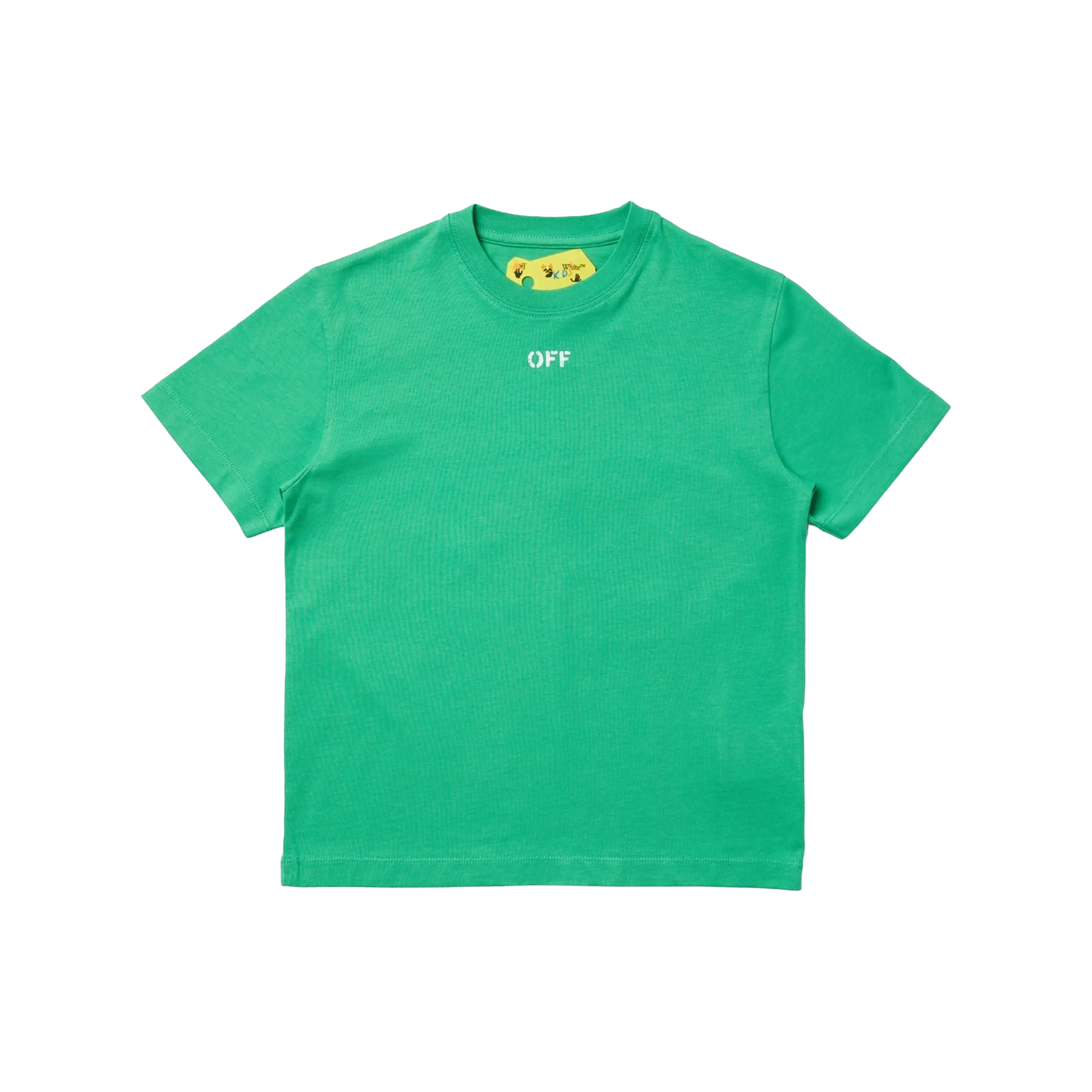 Camiseta Verde Off-White Kids Off Stamp Plain