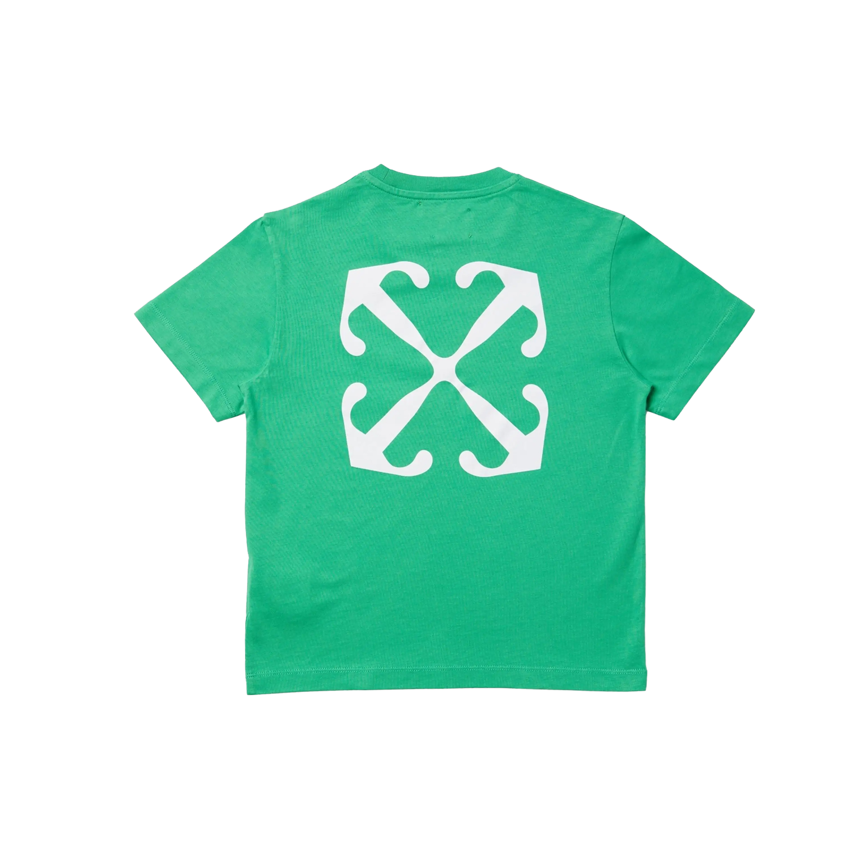 Camiseta Verde Off-White Kids Off Stamp Plain