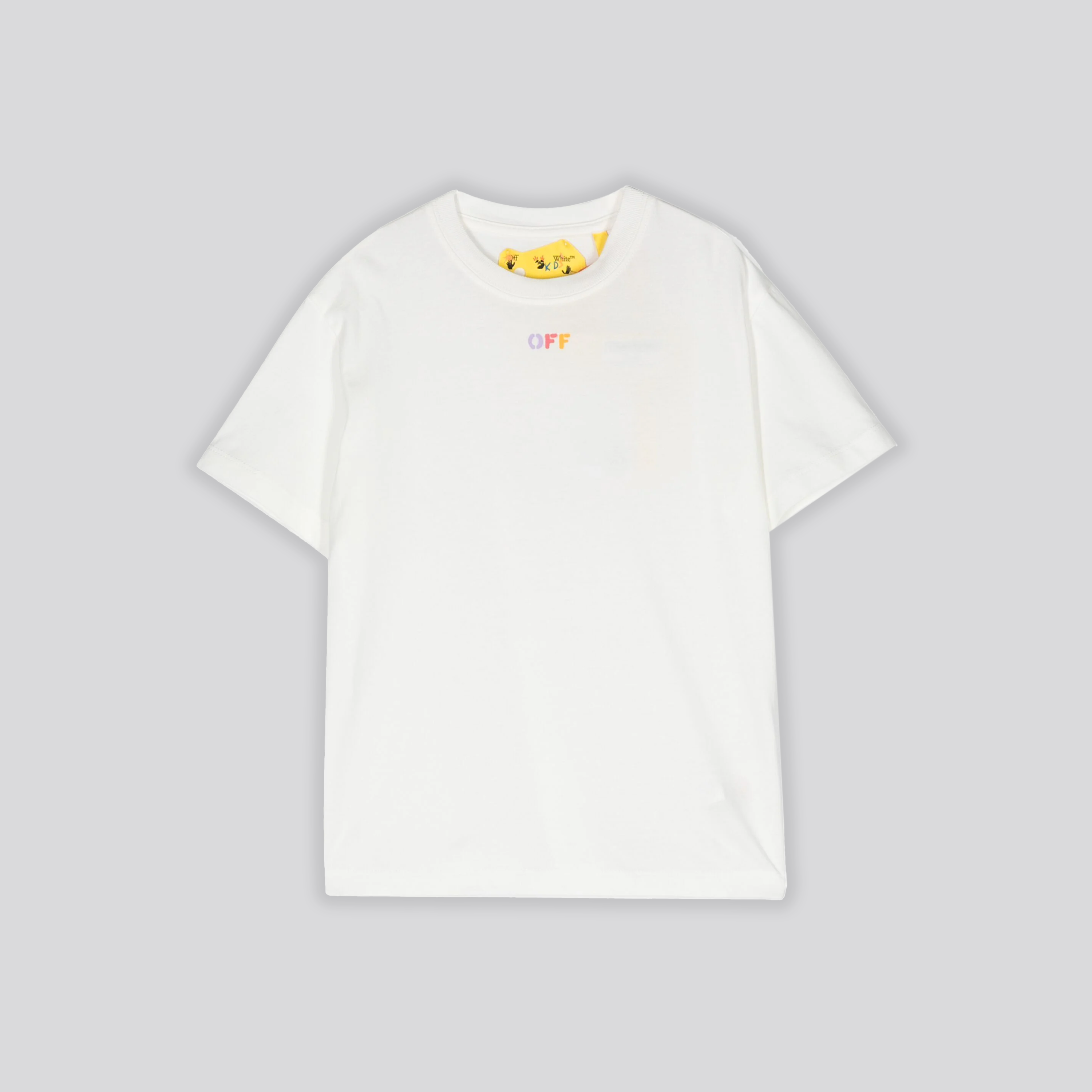 Camiseta Blanca Off-White Kids Off Rainbow