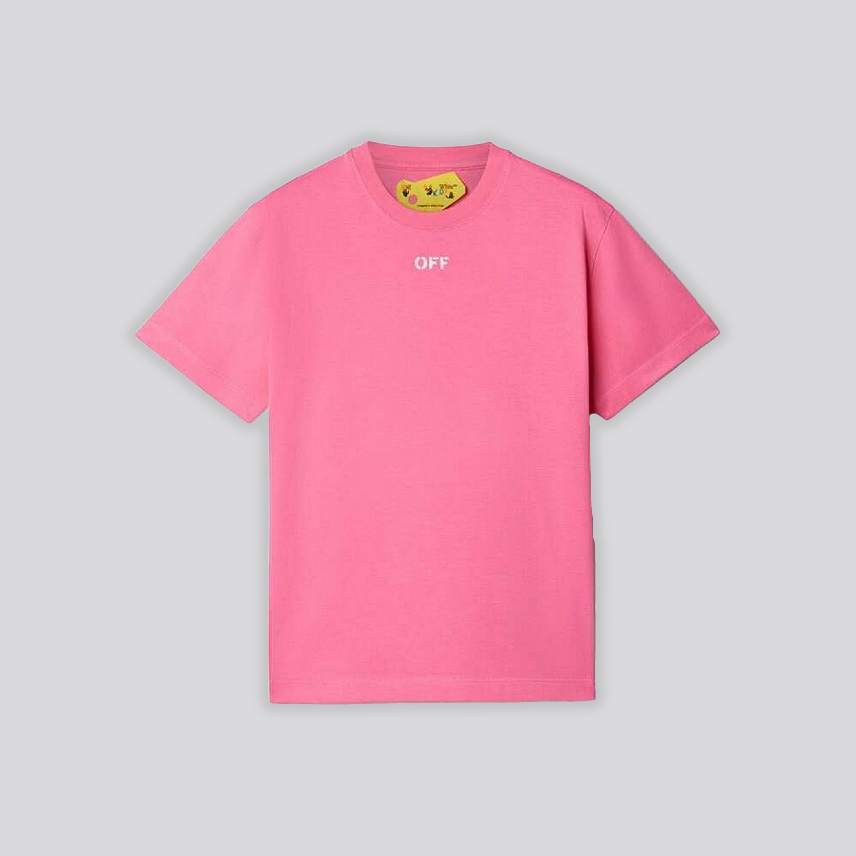 Camiseta Fucsia Off-White Kids Off Stamp