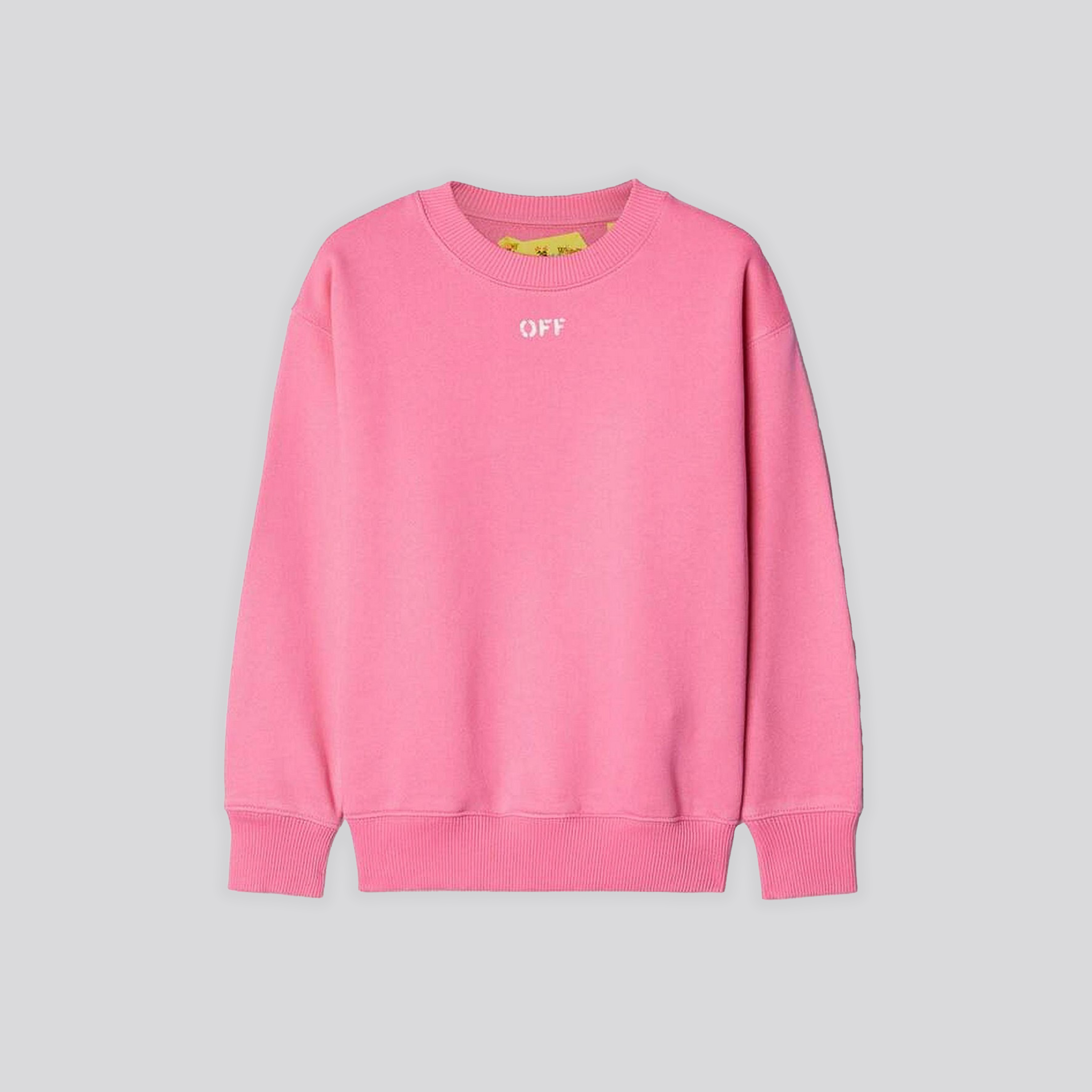 Buzo Fucsia Off-White Kids Off Stamp