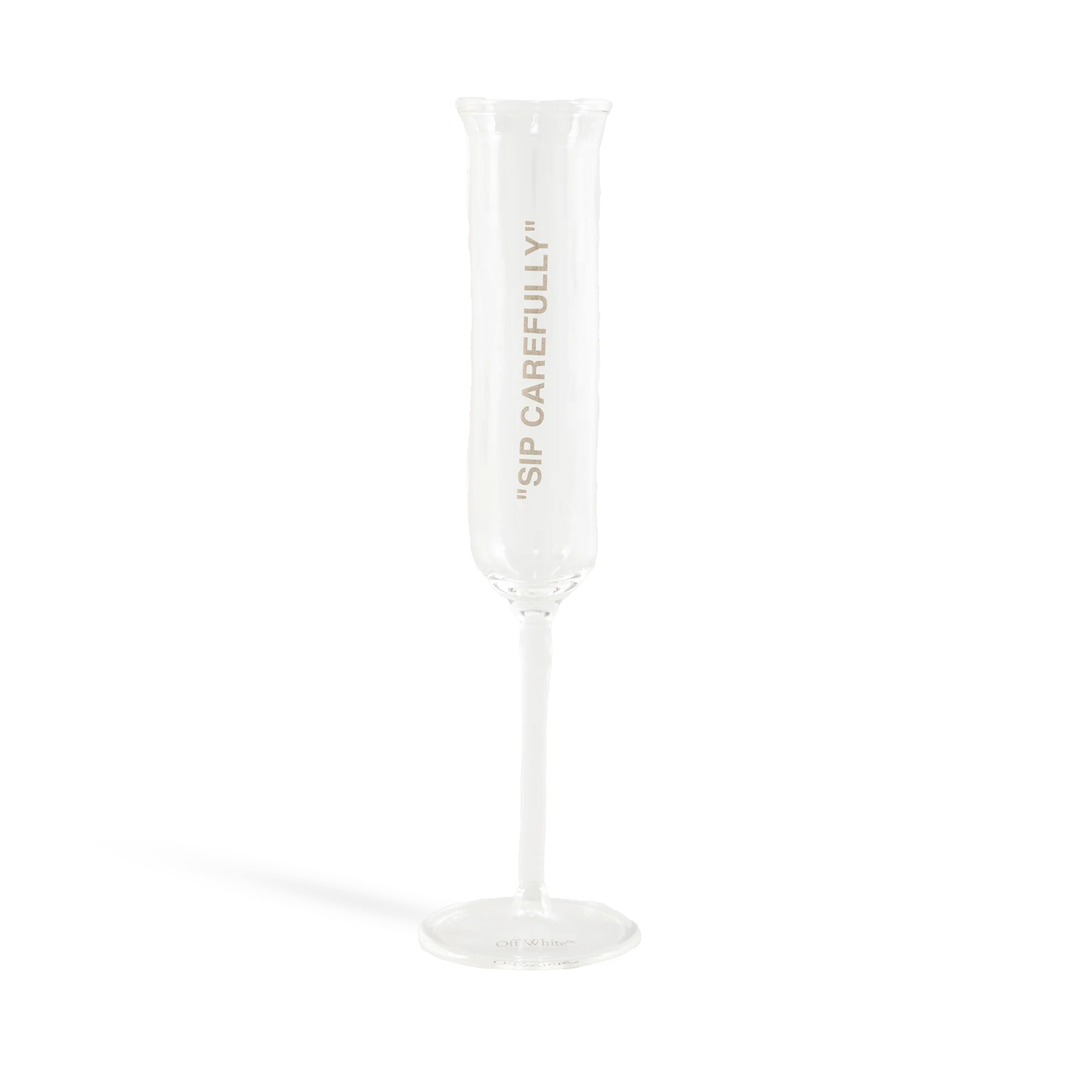 Juego De Copas Flauta Off-White Home Transparente Plata
