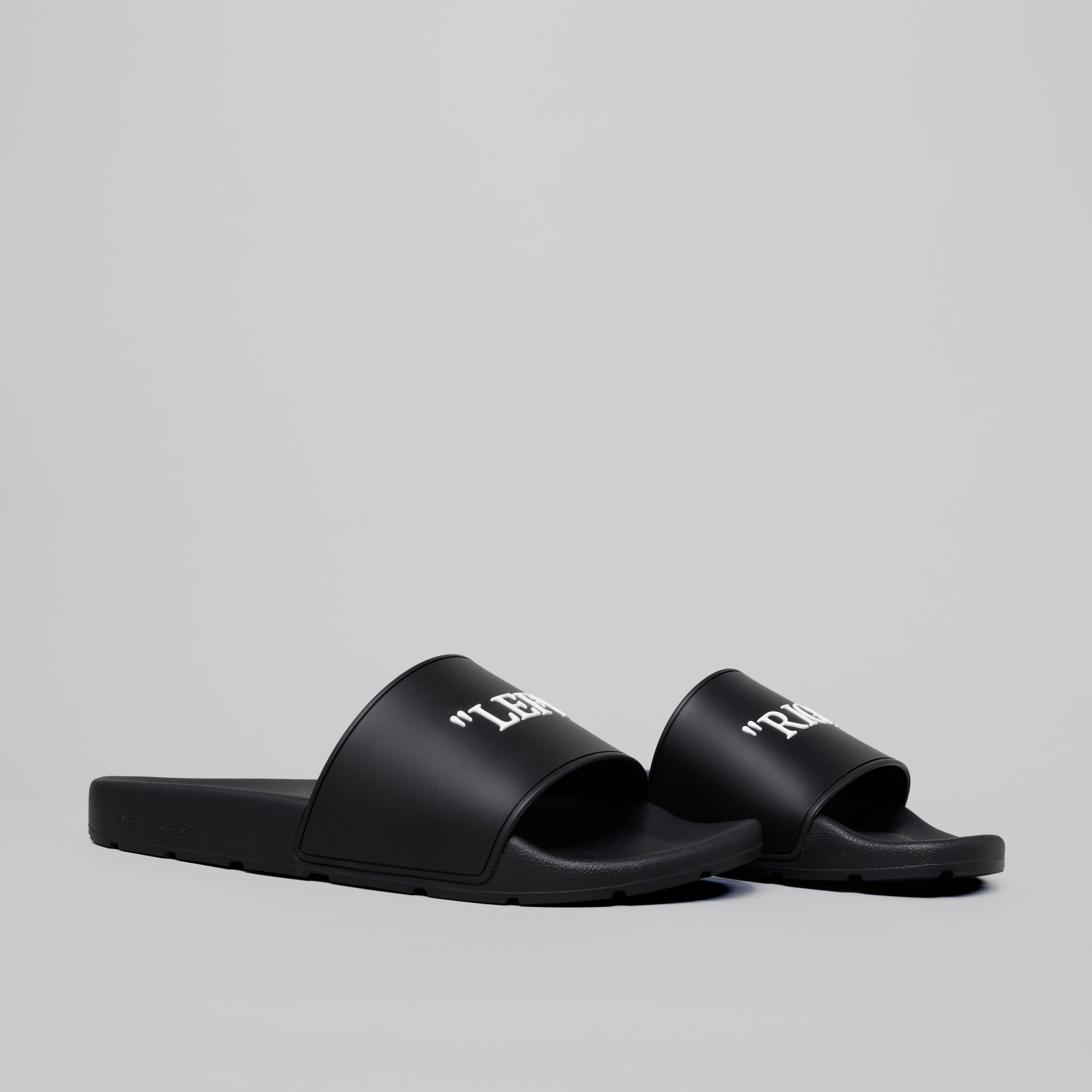 Sandalias Negras Off-White Quote